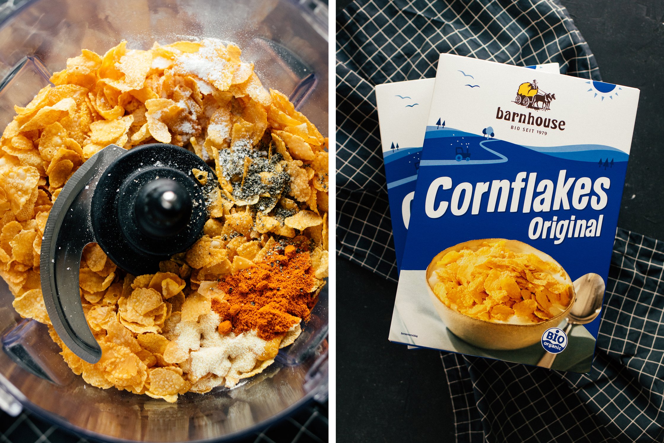 Panade aus Cornflakes wird zubereitet