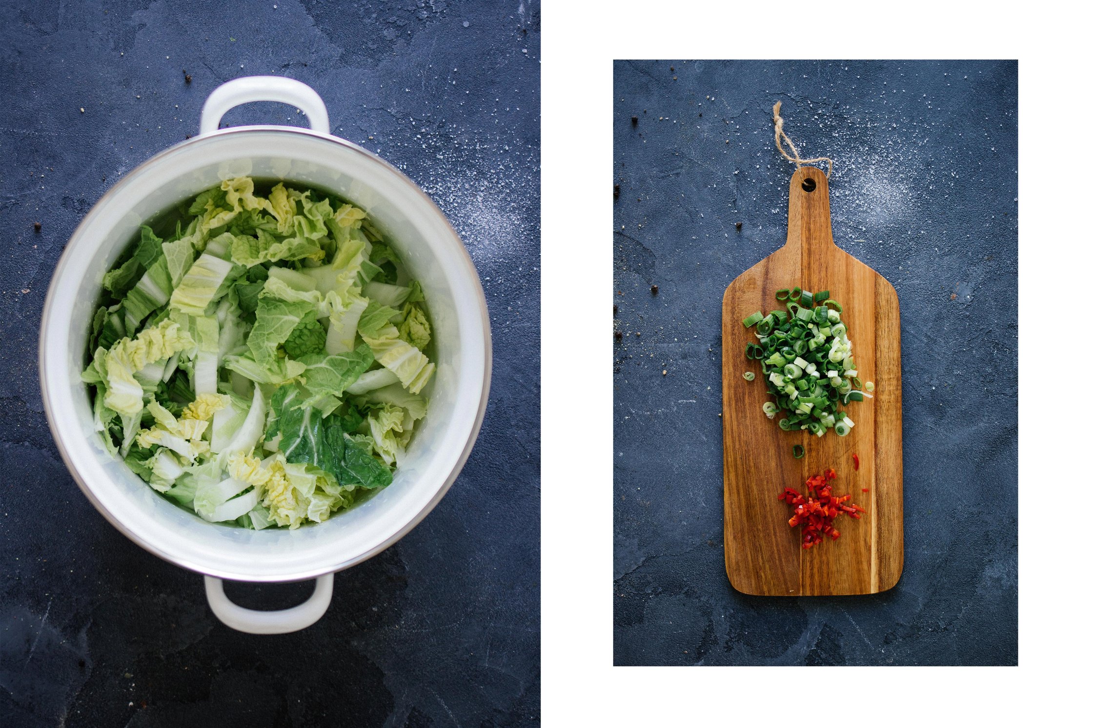 white cabbage and chili