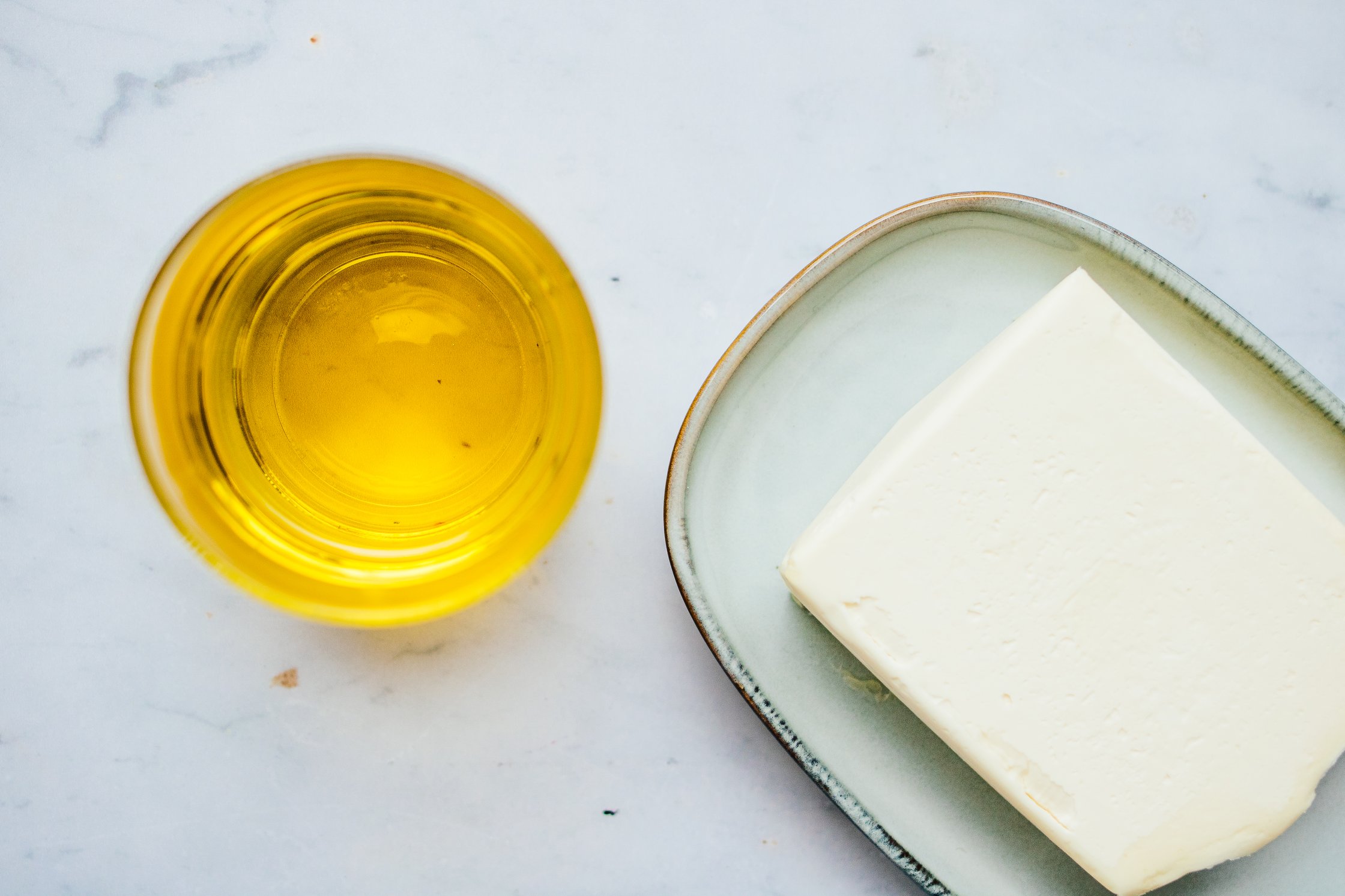 oil and vegan butter