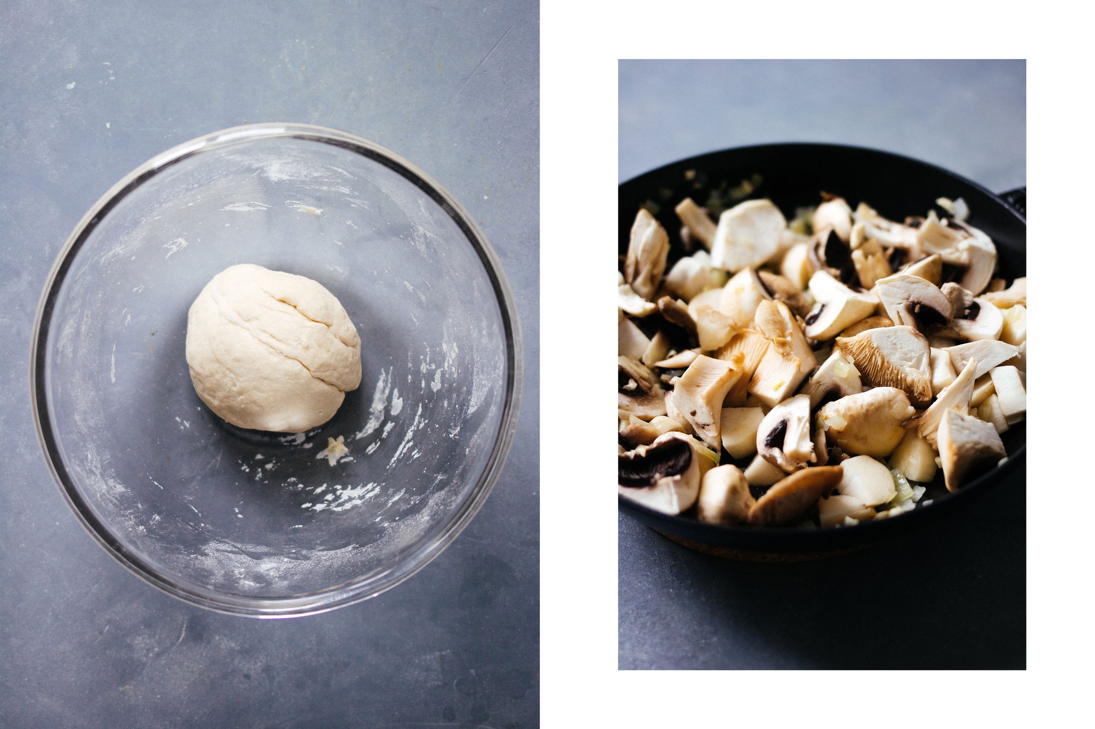 dough and filling for vegan pierogis