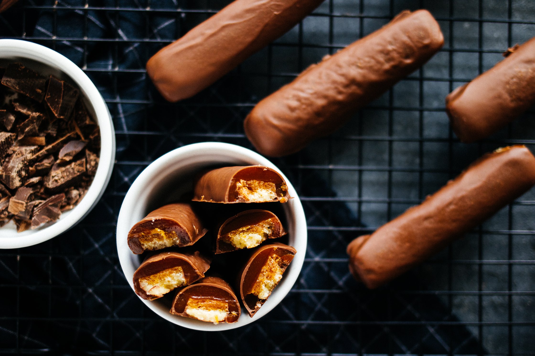 vegane Twix mit Karamell