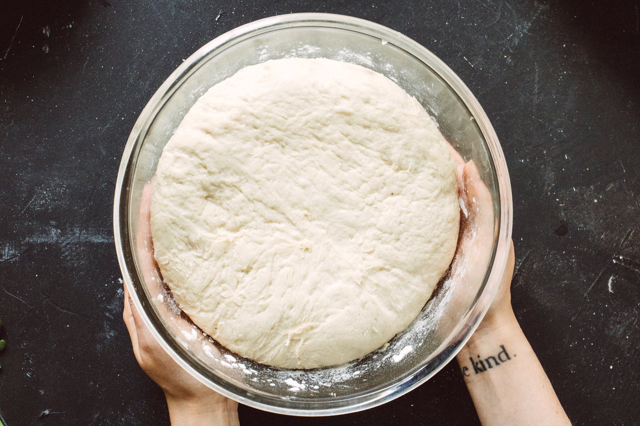 dough for langos after rising