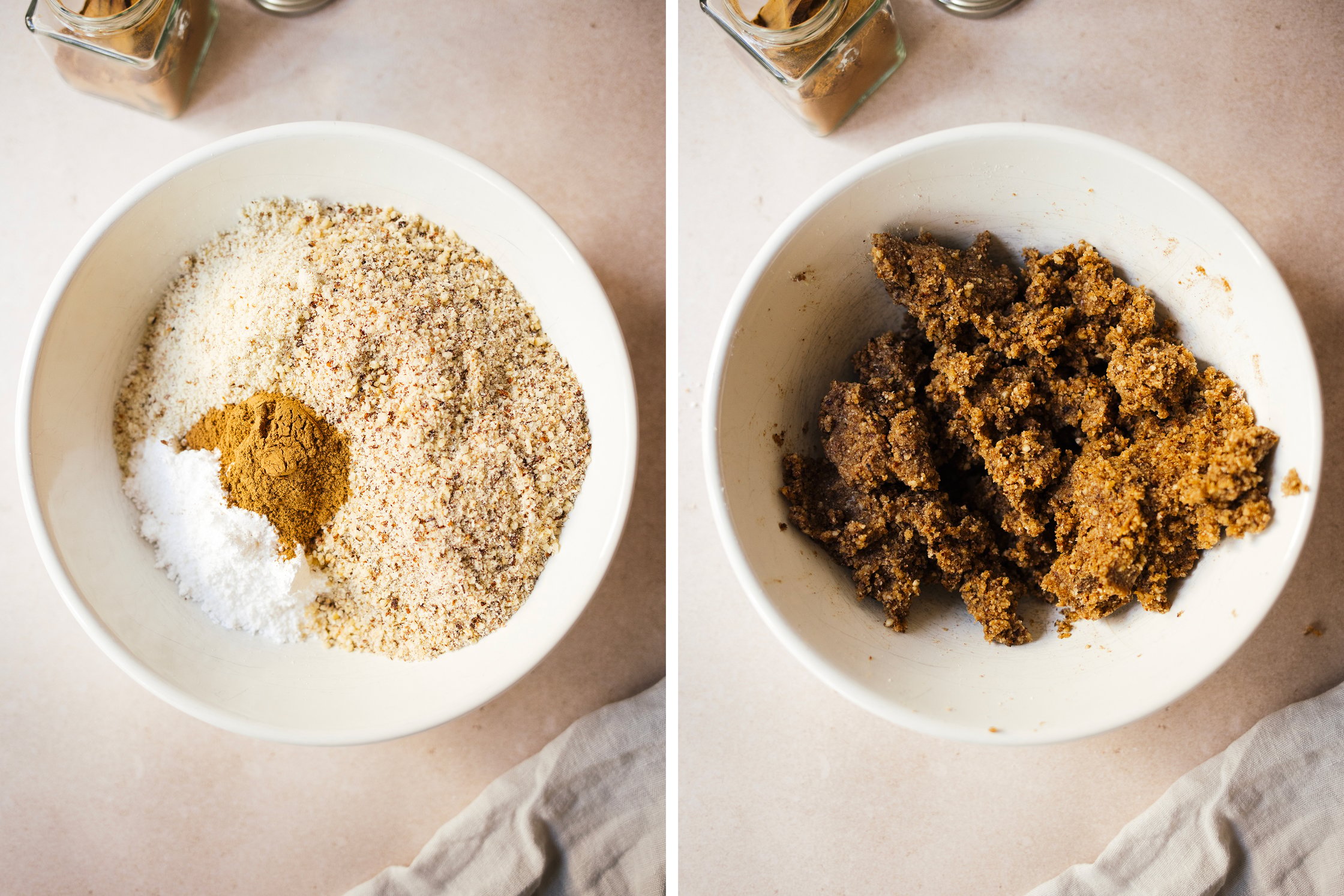 Teig für vegane Zimtsterne wird zubereitet