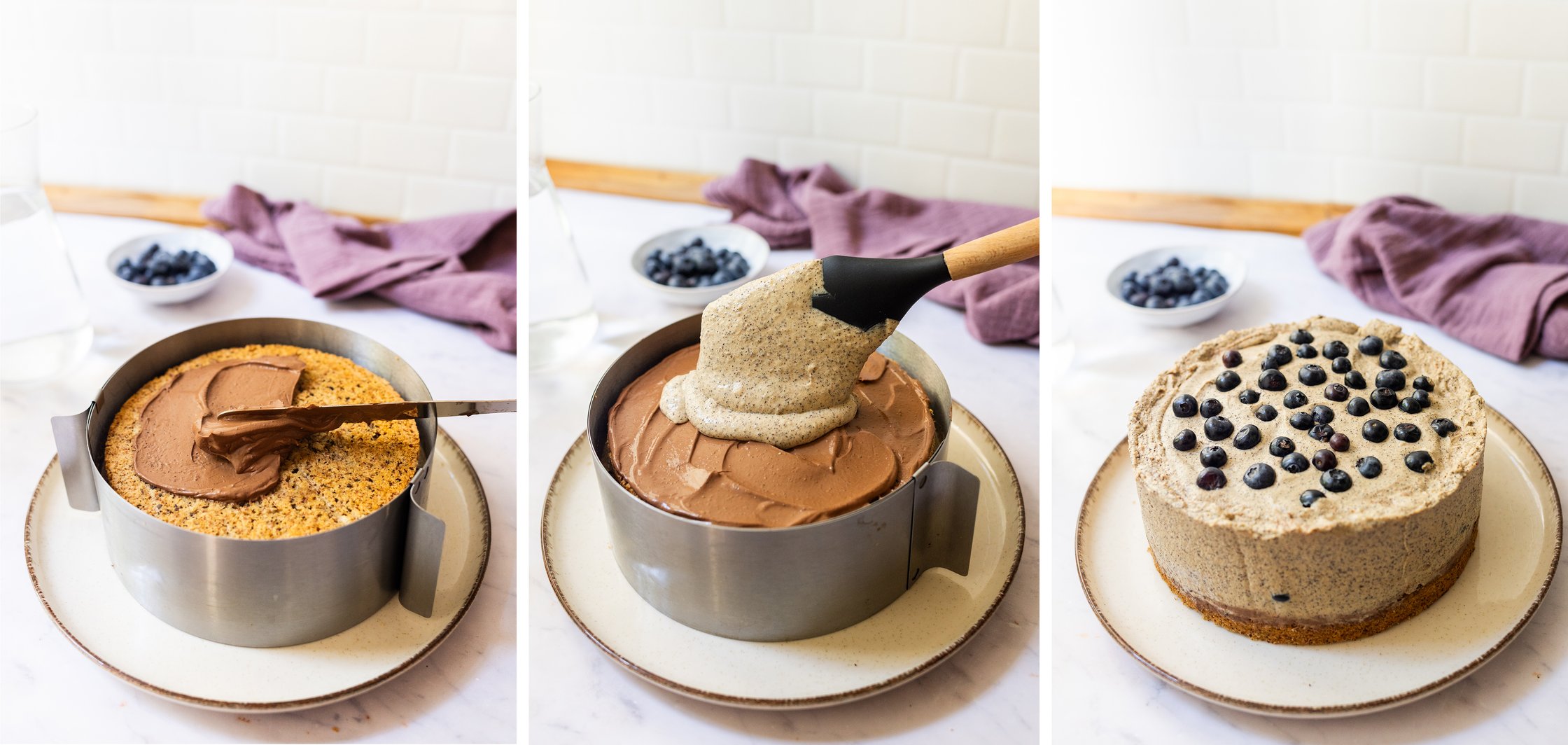 Now place the second base and assemble with the other ingredients.