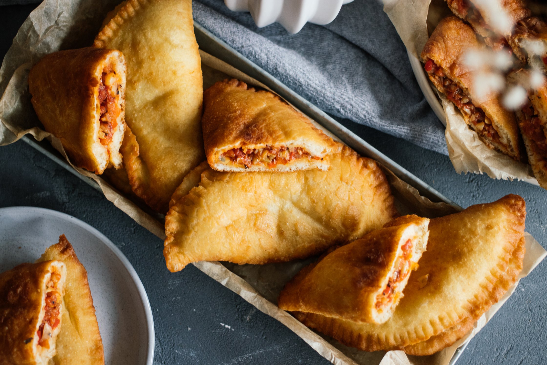 vegan panzerotti after frying