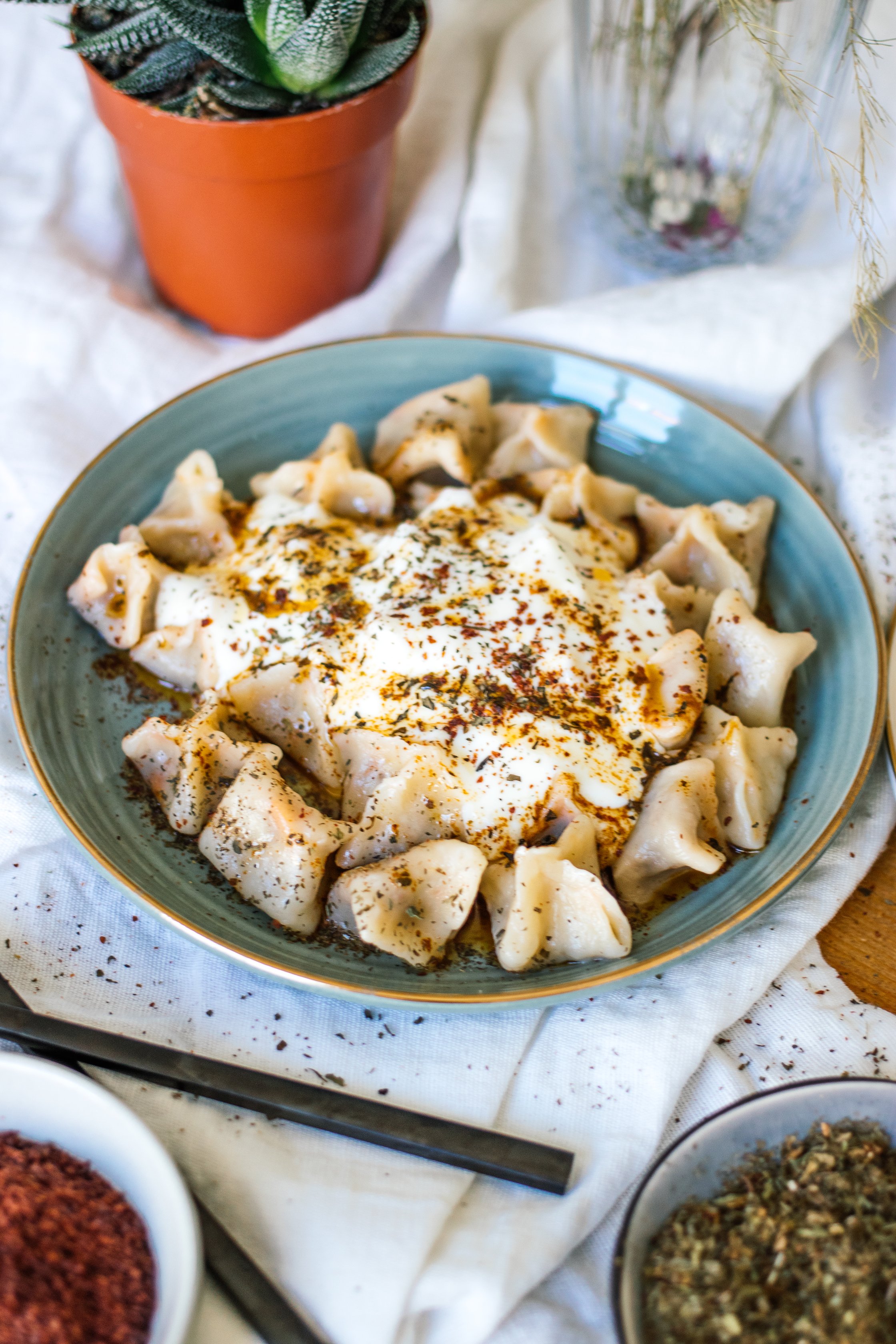 vegan manti after cooking
