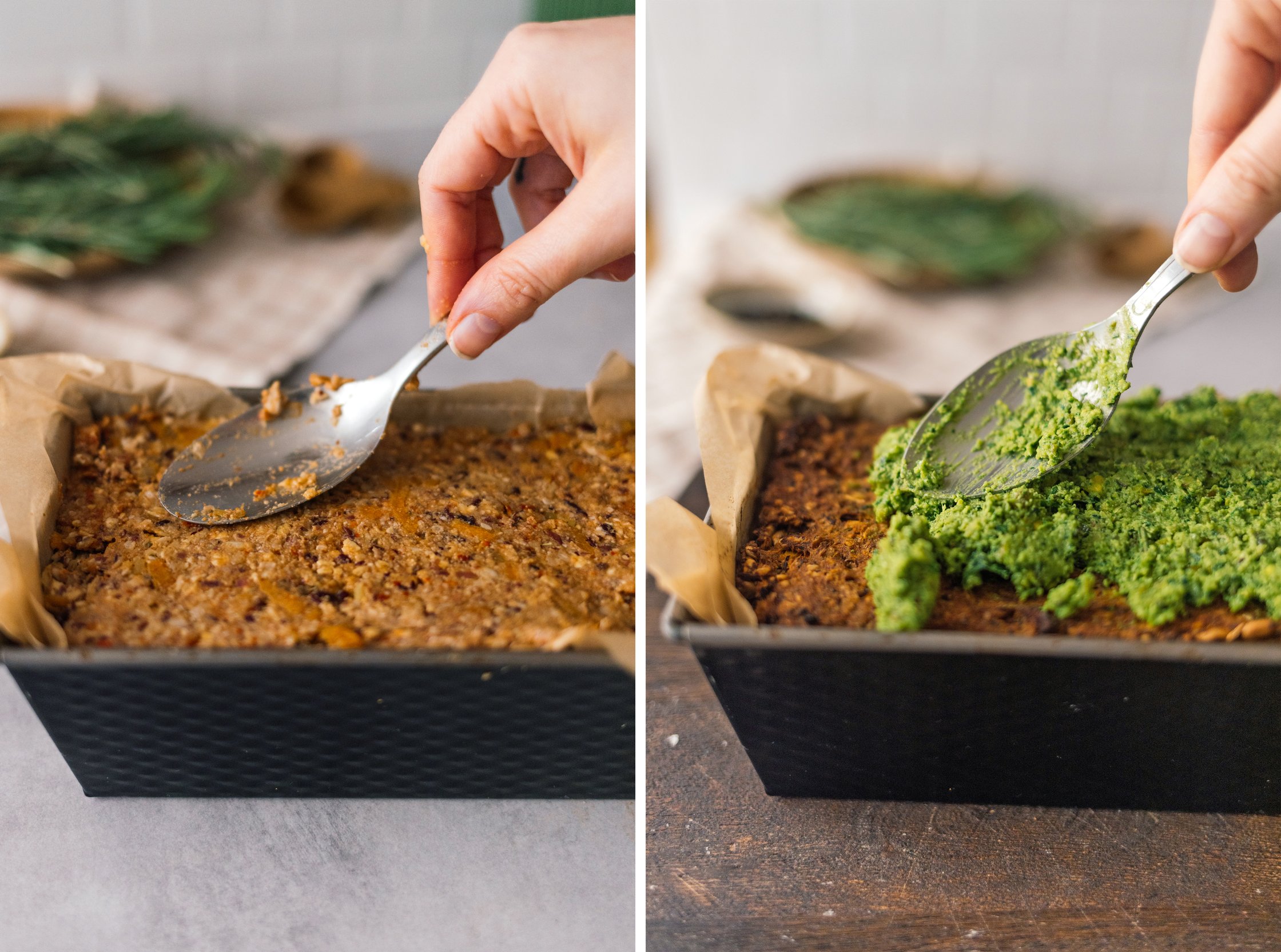 veganen braten mit kräuterkruste zubereiten in kastenform