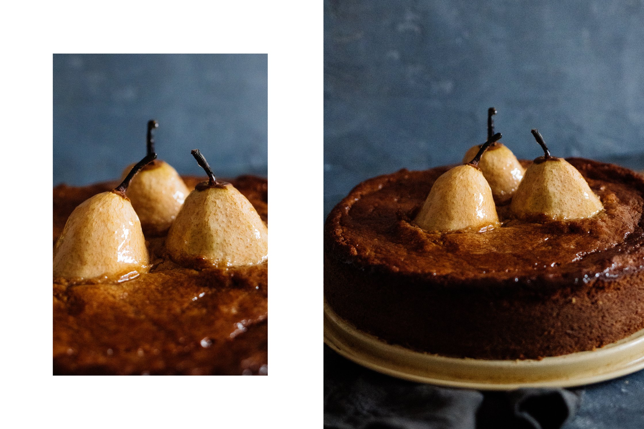 vegan speculoos cake with pears
