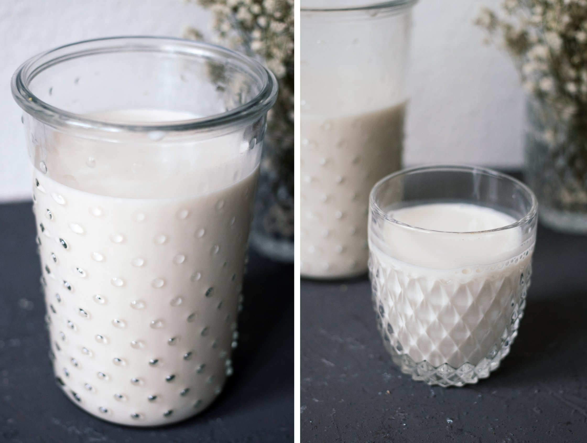 almond milk after mixing