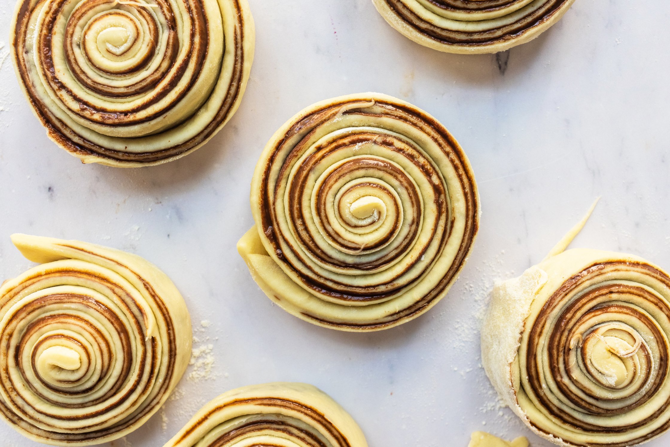 Vegan Chocolate Swirl Buns before baking