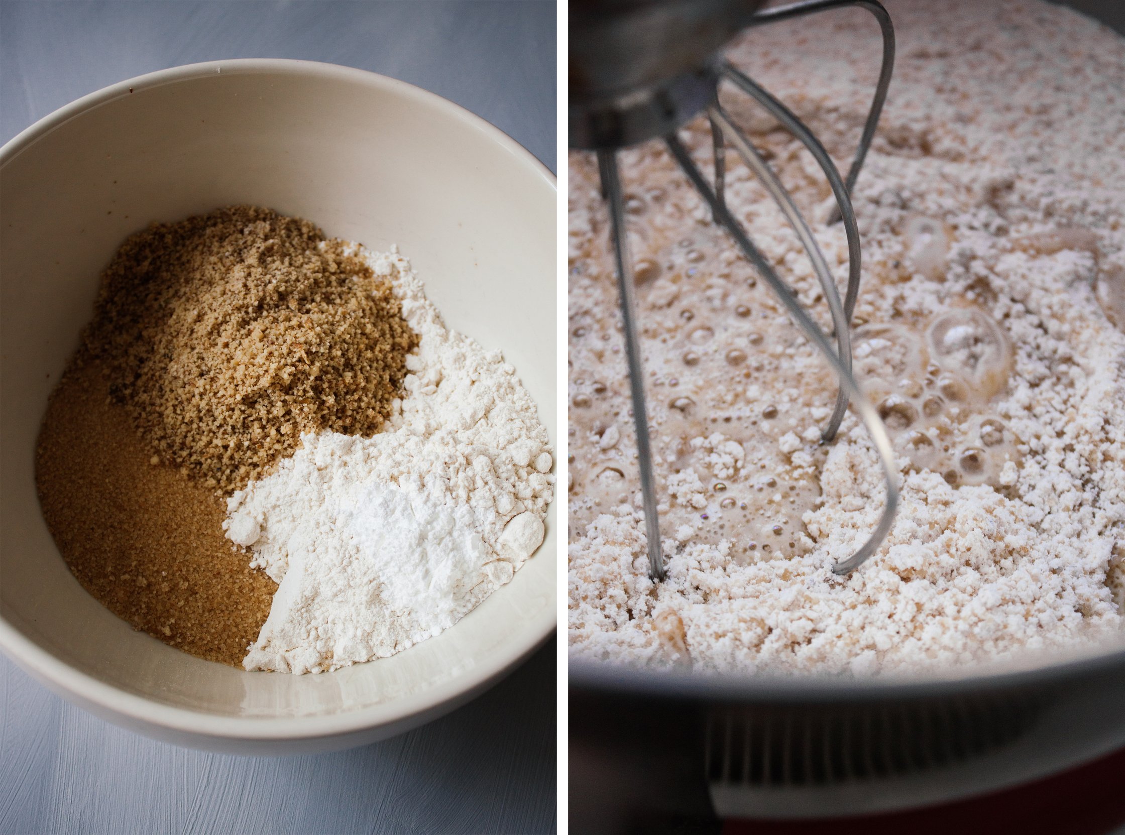 ingredients for vegan walnut cake