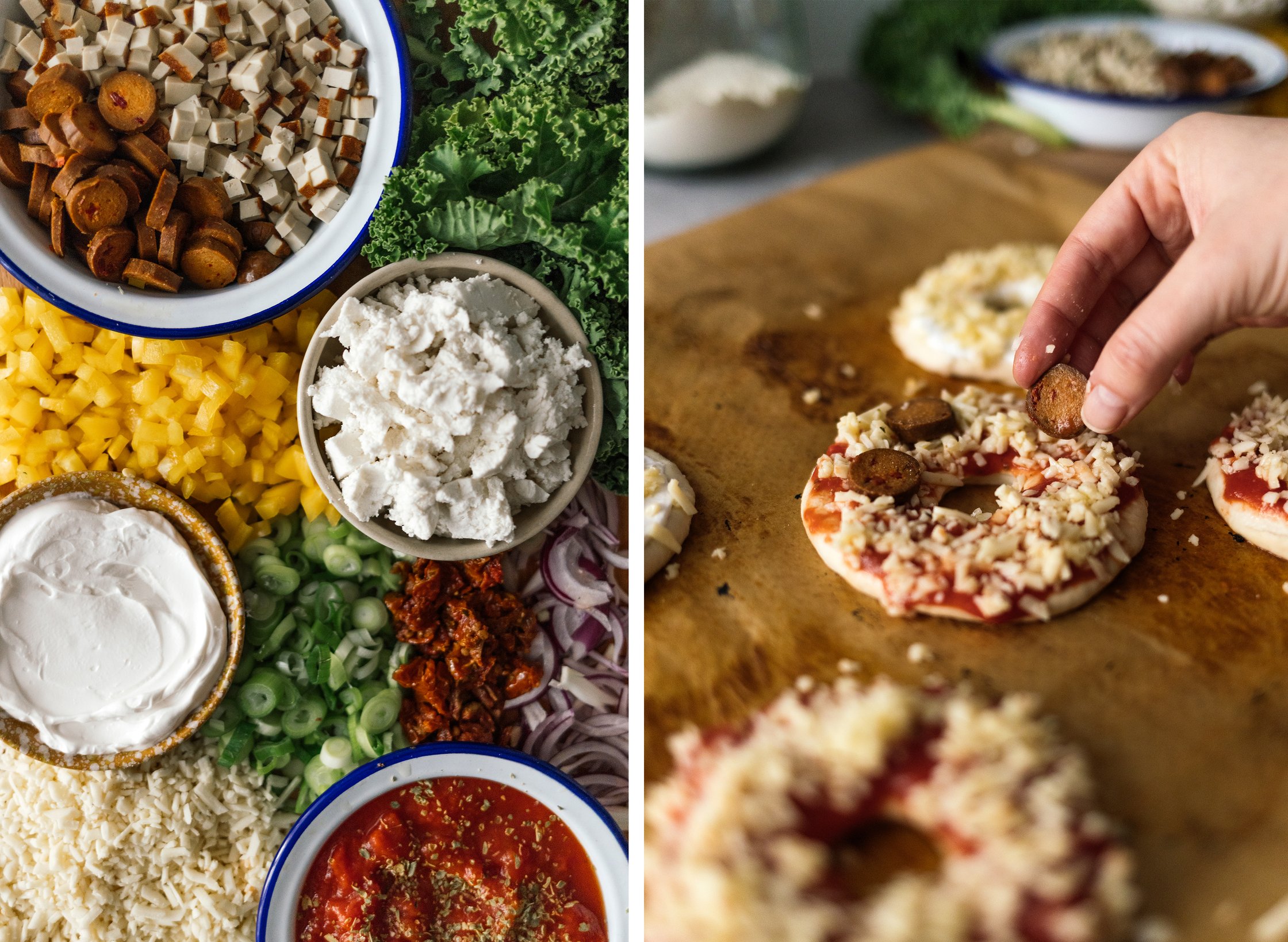 toppings for vegan pizza donuts