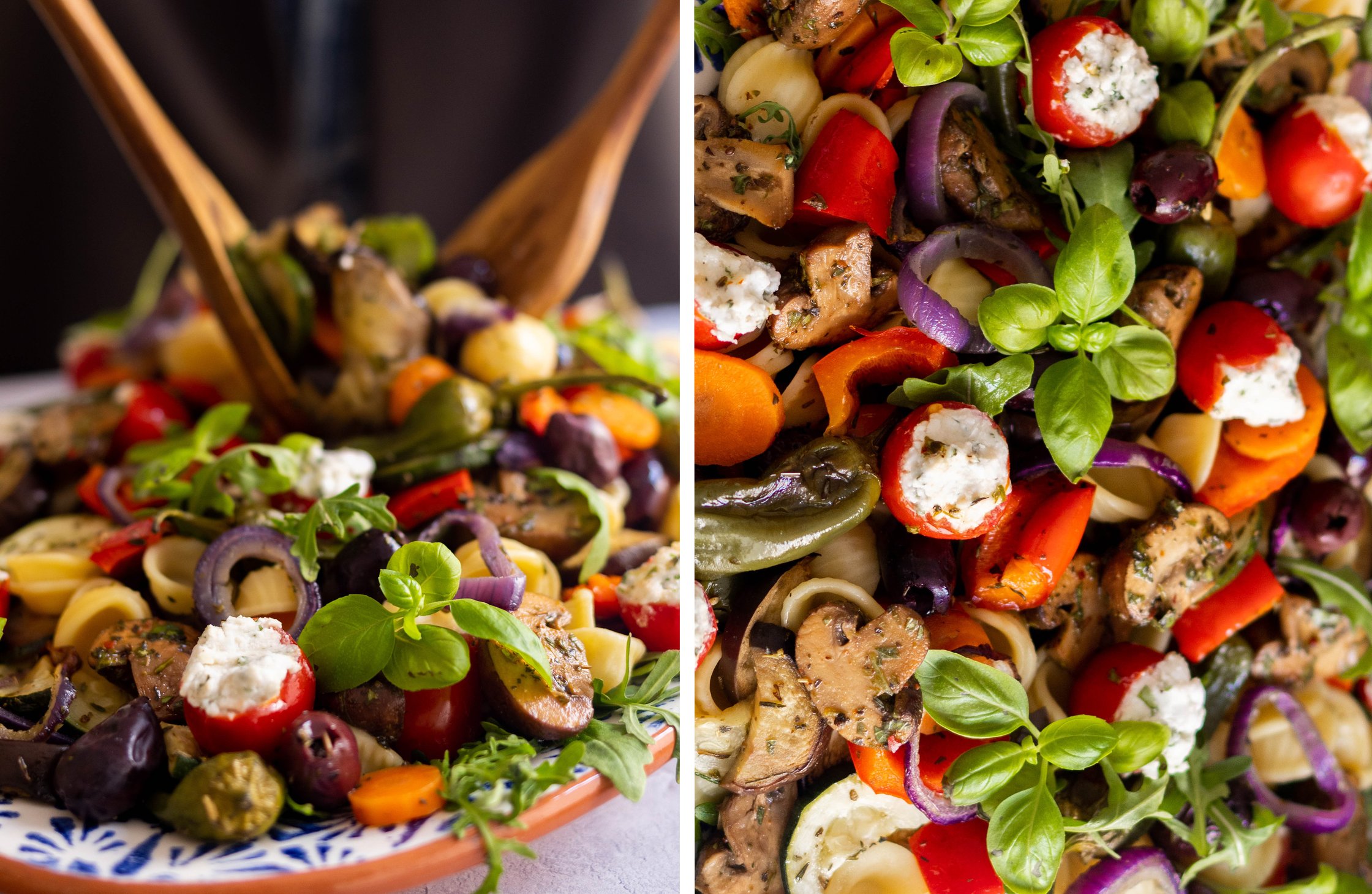 Der fertige Antipasti-Nudelsalat.