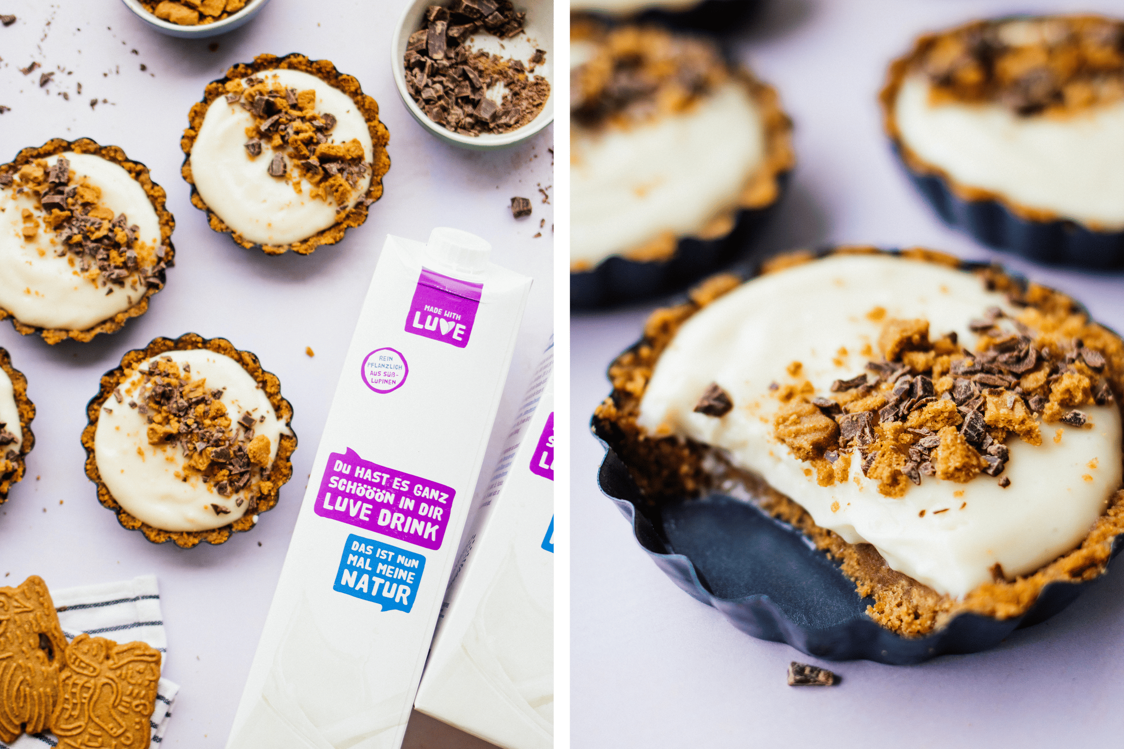 vegane Spekulatius-Tarts mit LUVE Drink
