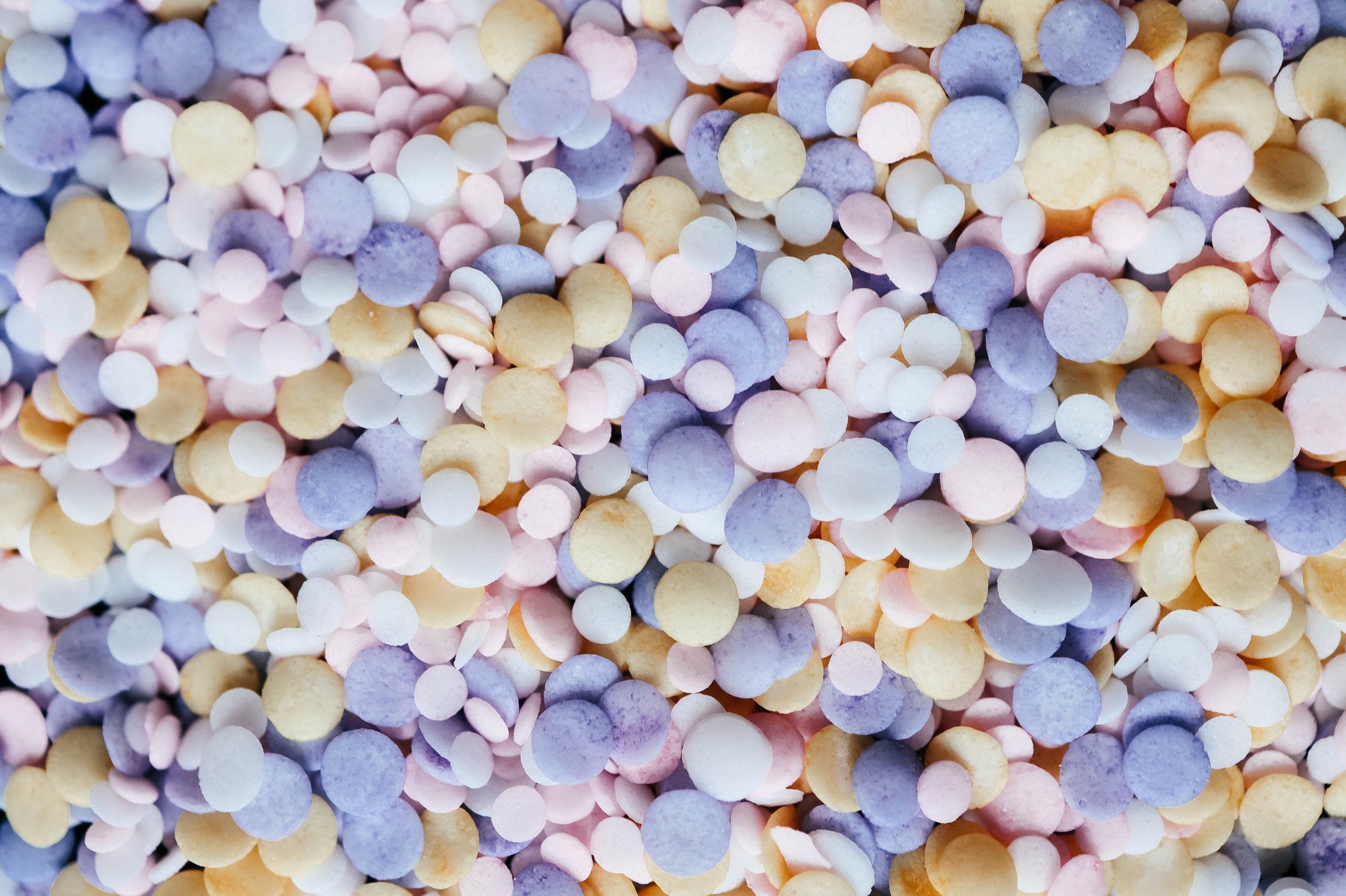 a lot of colorful vegan sprinkles