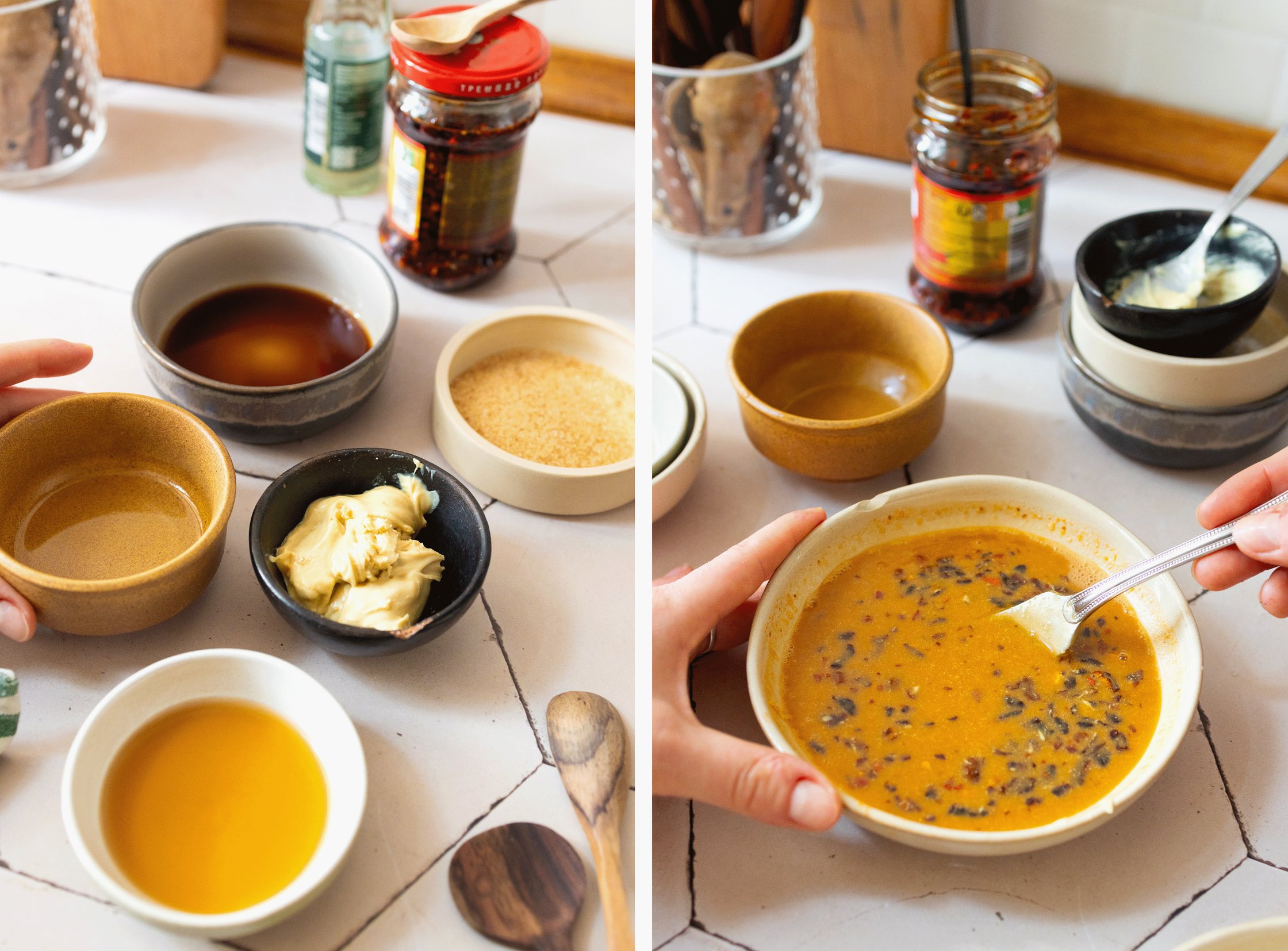 Preperation of the soup base.