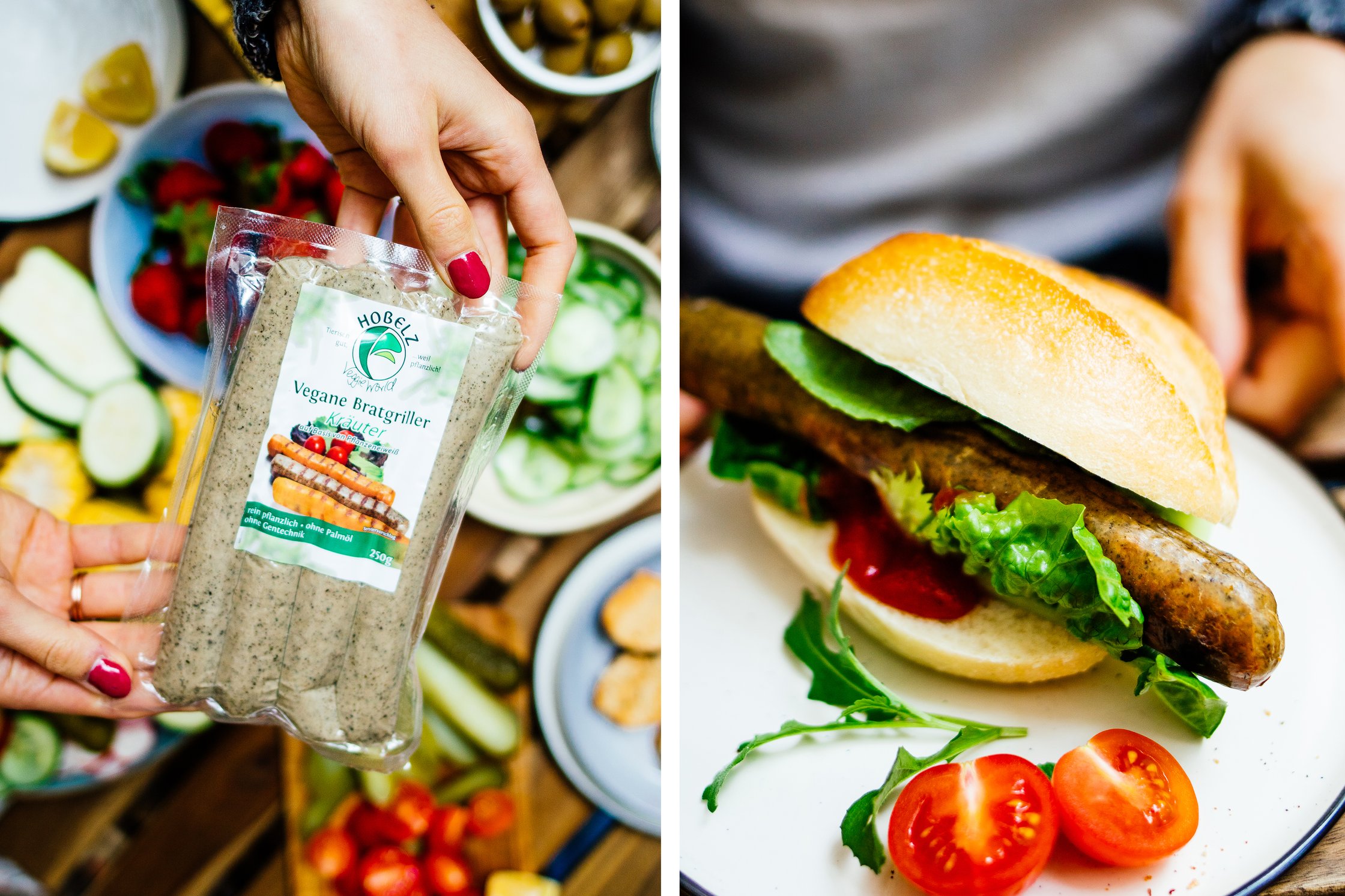 vegan sausages from Hobelz