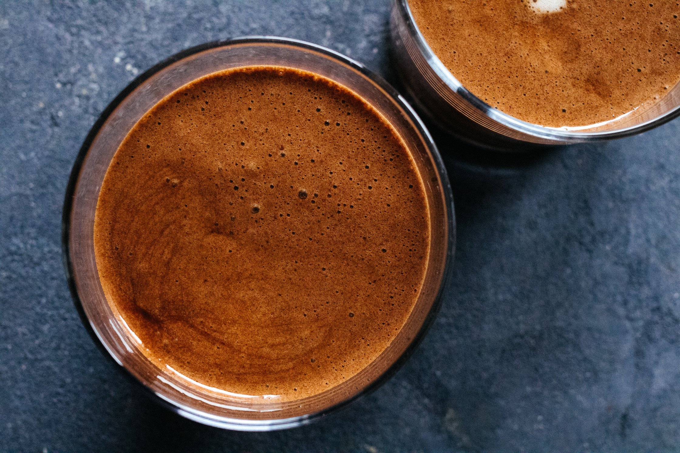 vegan chocolate mousse in a jar