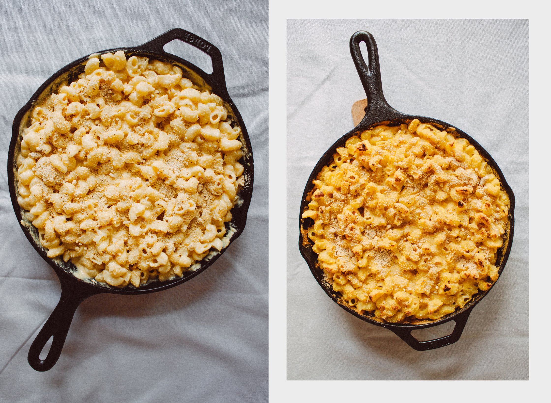 mac and cheese before and after baking