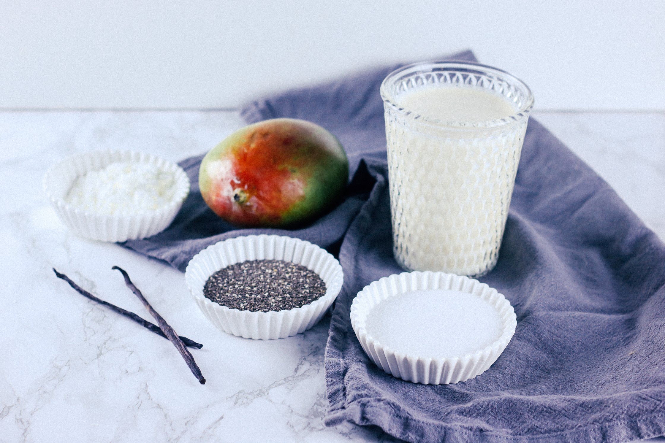 all ingredients on a table