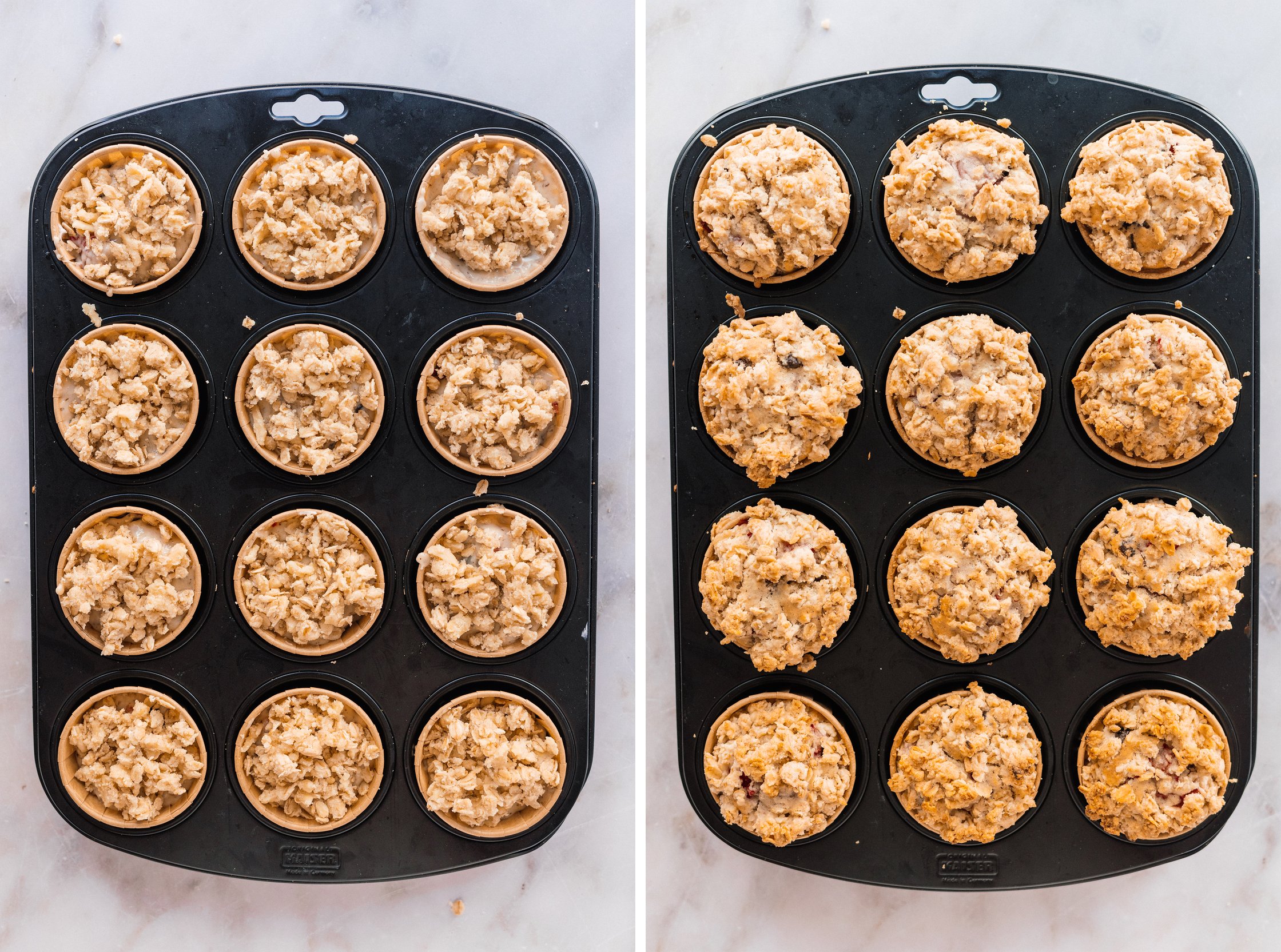 R161 Vegane gefüllte Himbeermuffins