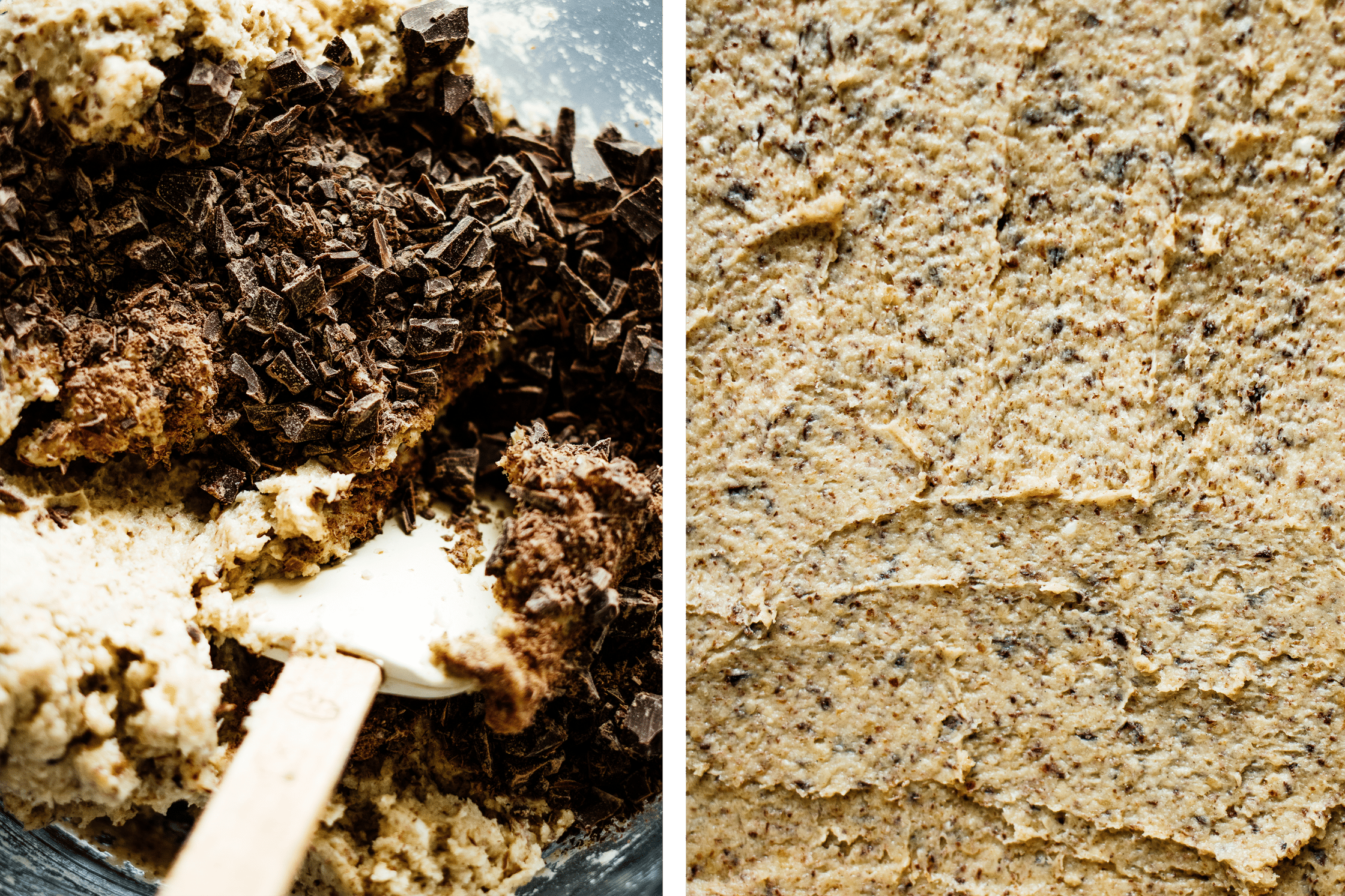 vegan dough for bavarian chocolate mini cakes