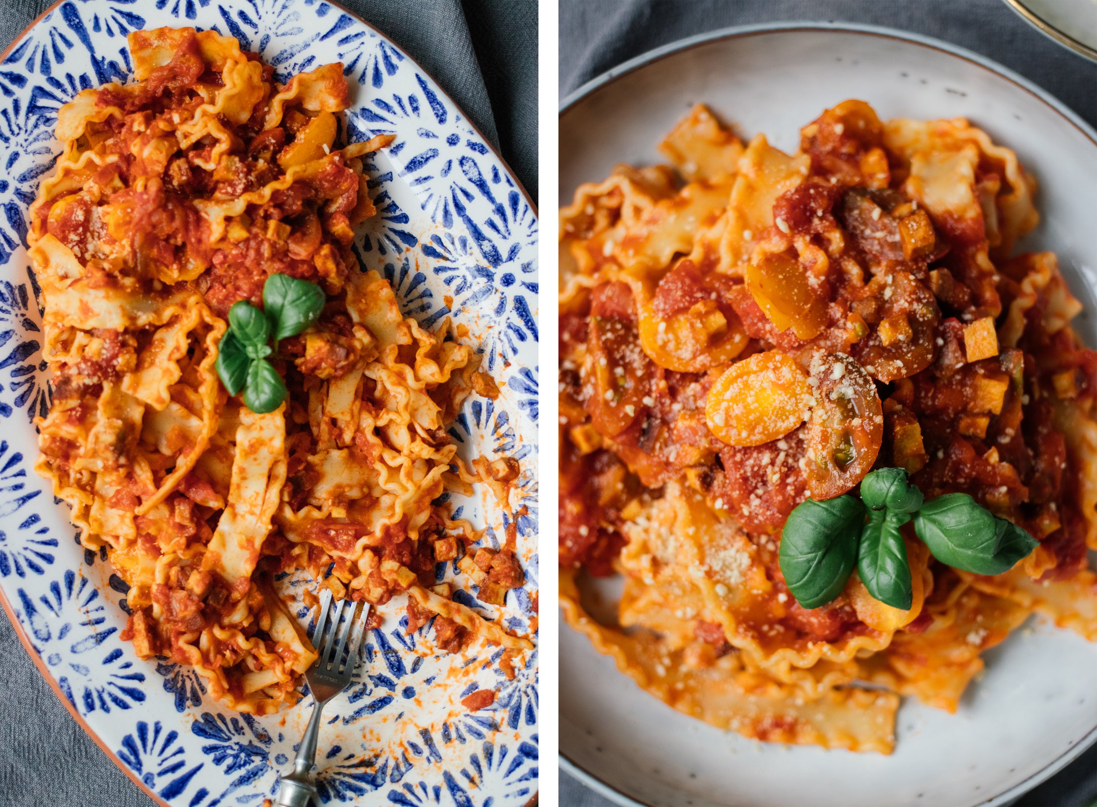 Vegan Pasta All'Amatriciana almost eaten