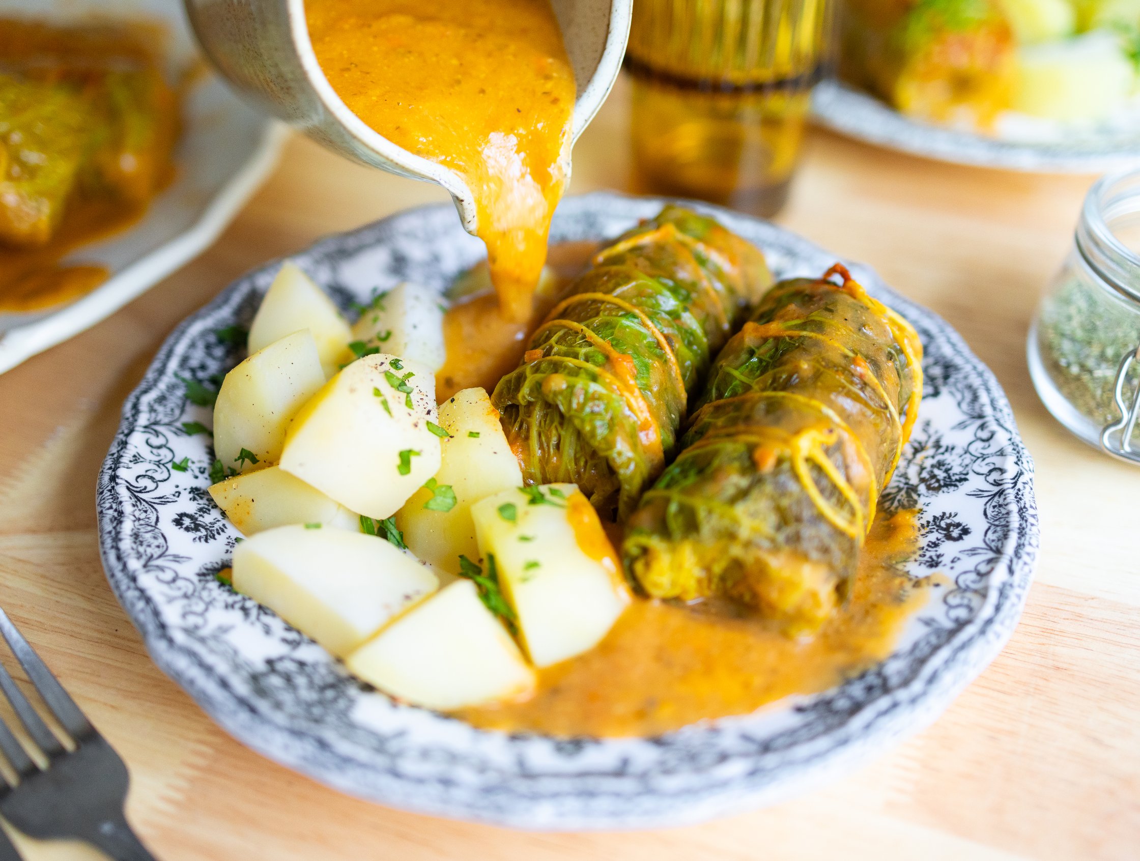 Fertige Rouladen.