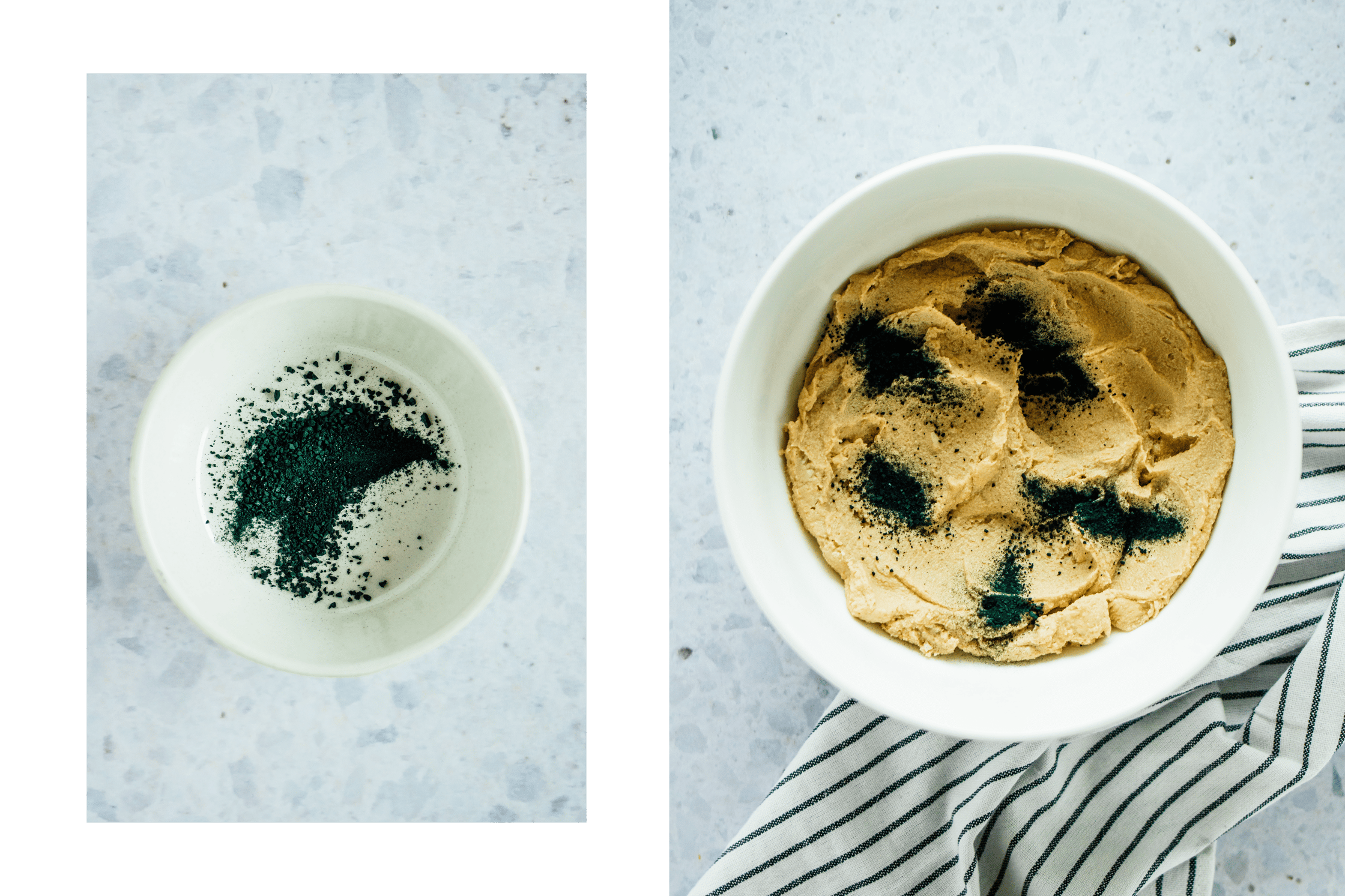 cashews with spirulina