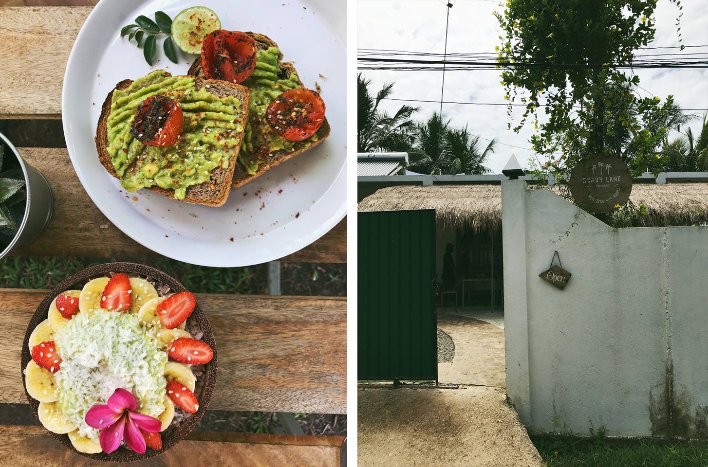 avocado toast at shady lane mirissa
