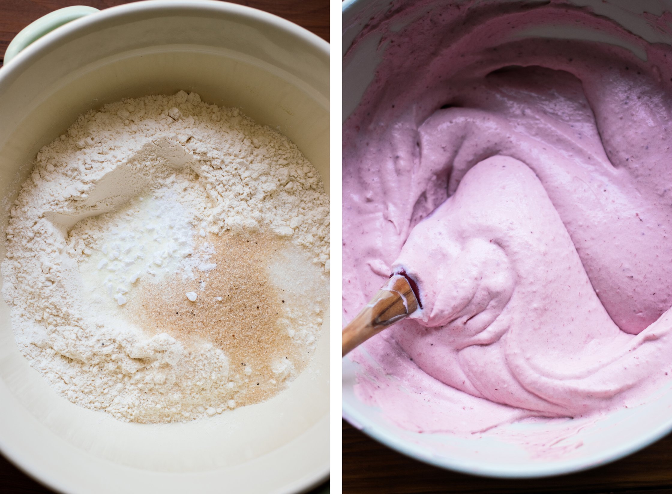 batter for crepes and cream for Vegan crêpe cake with strawberries