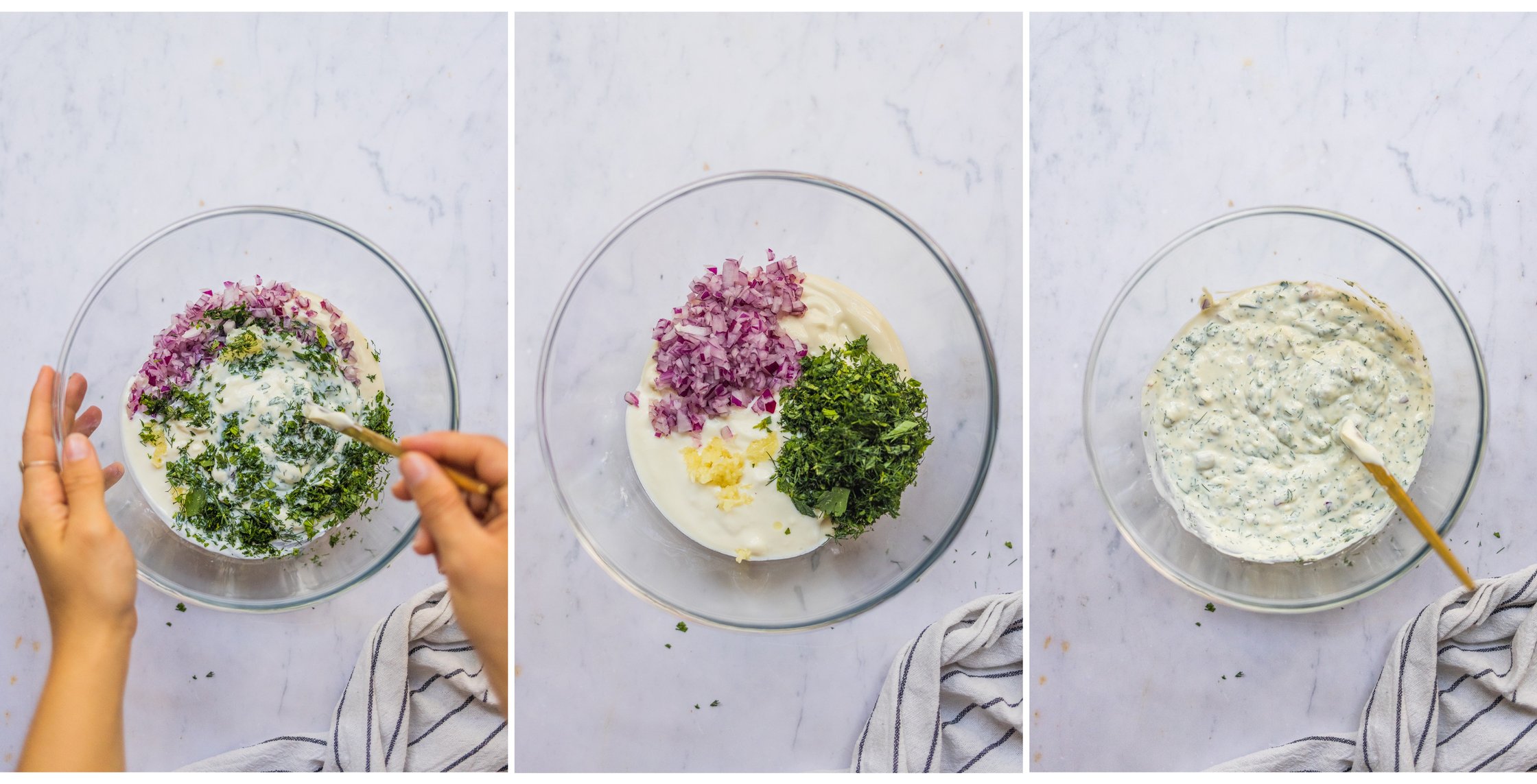 Veganer Kräuterquark in einer Schüssel