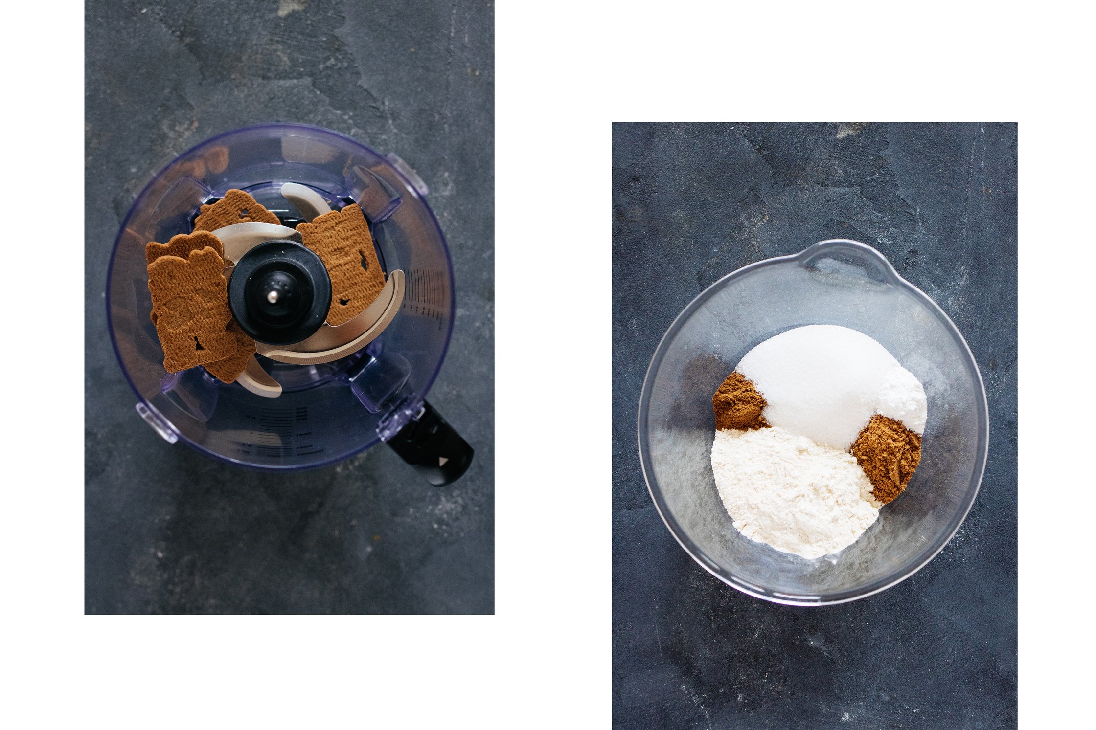 speculoos cookies in the cake dough