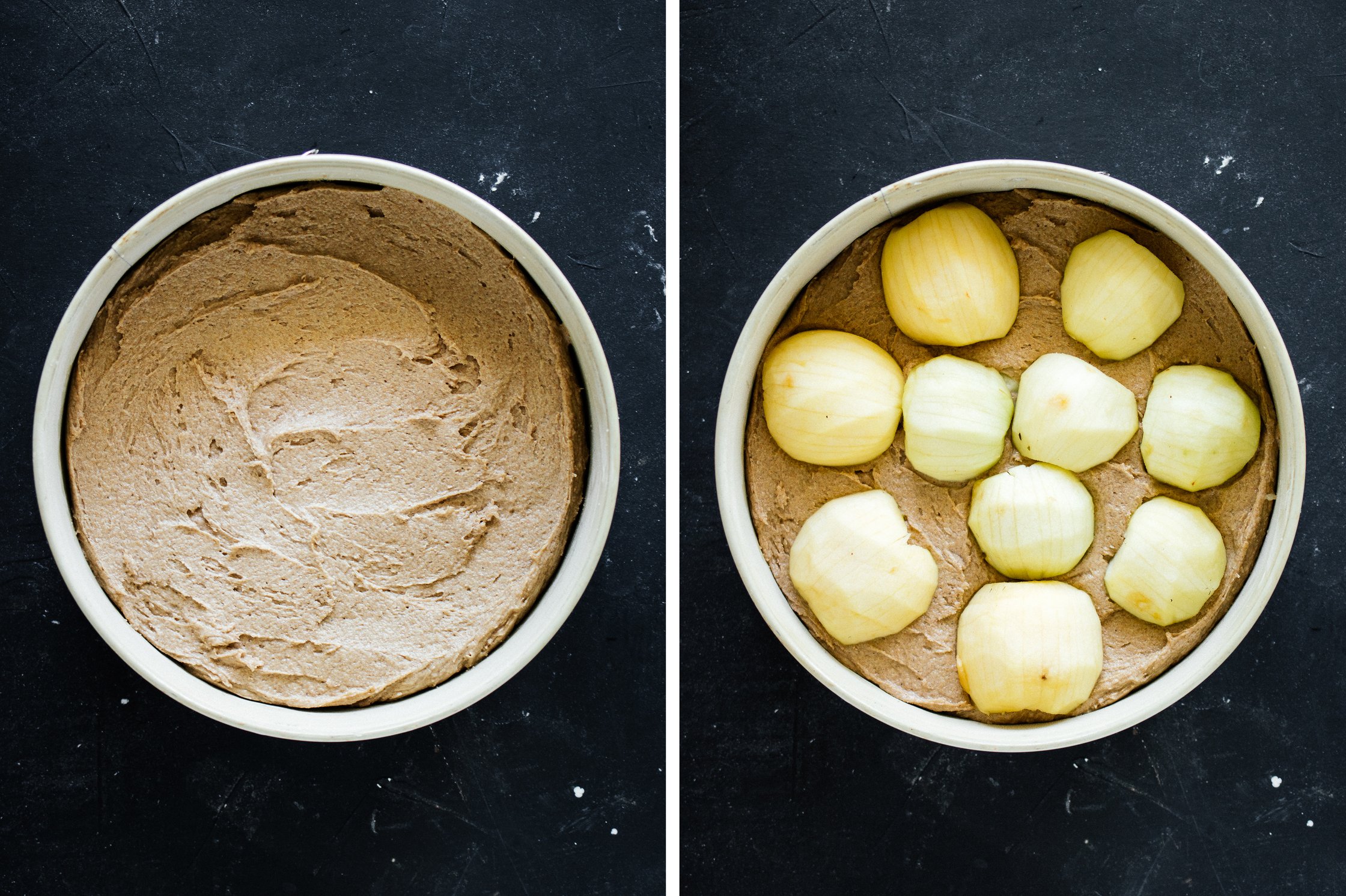 Kuchenteig mit Äpfeln