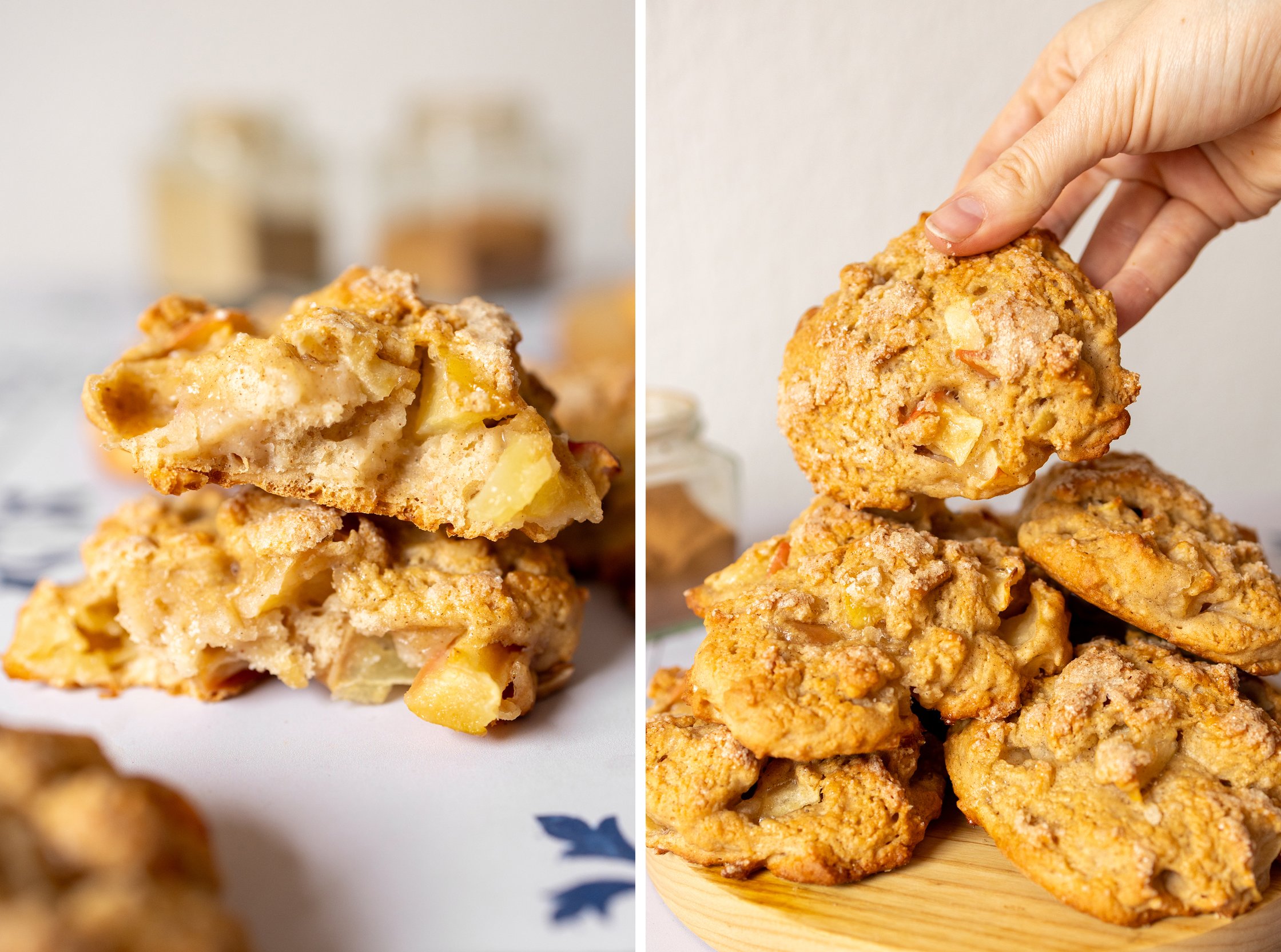 halfed Vegan Sheetpan Apple Bite