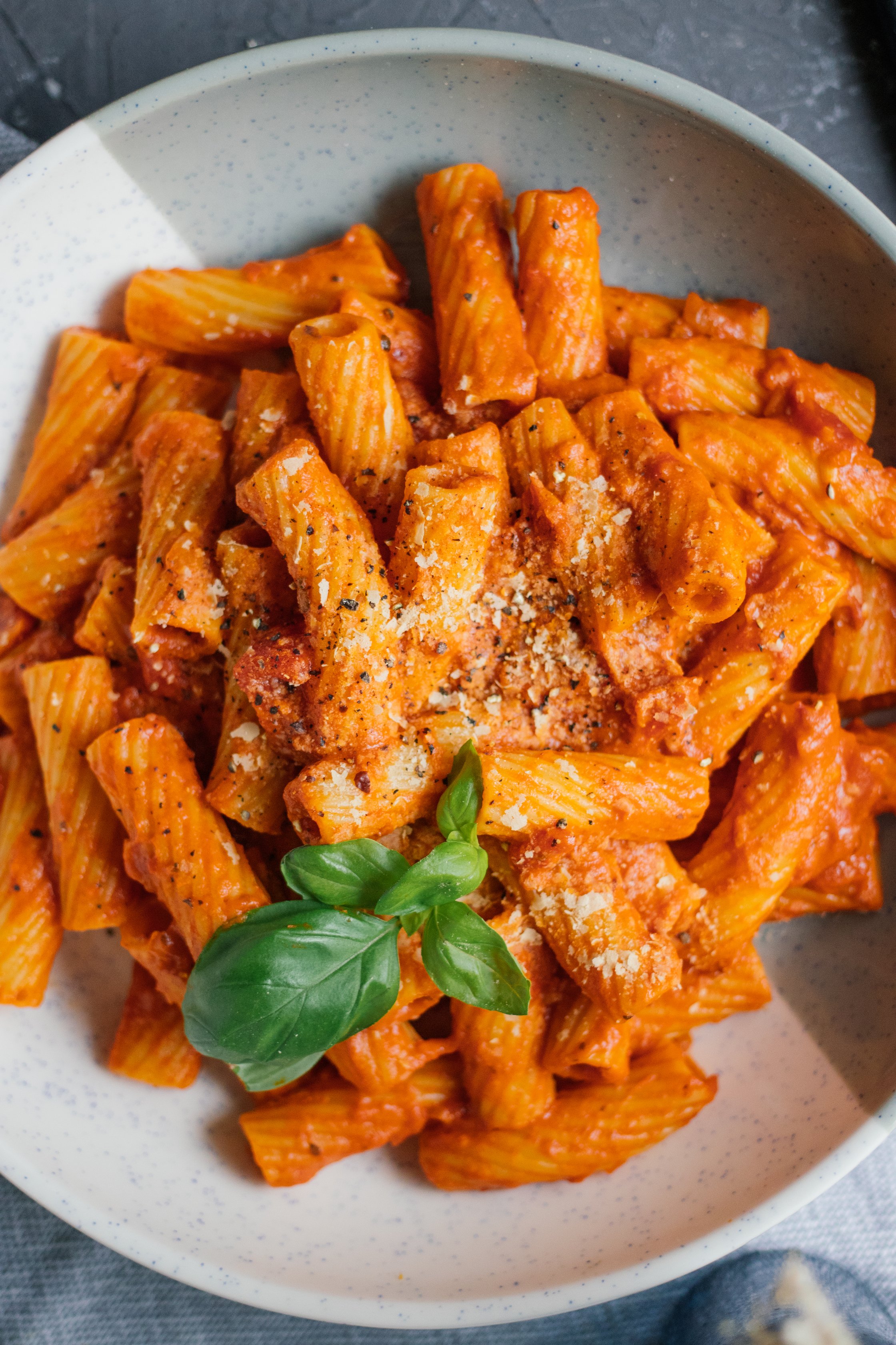 Vegane Penne alla Vodka servierfertig
