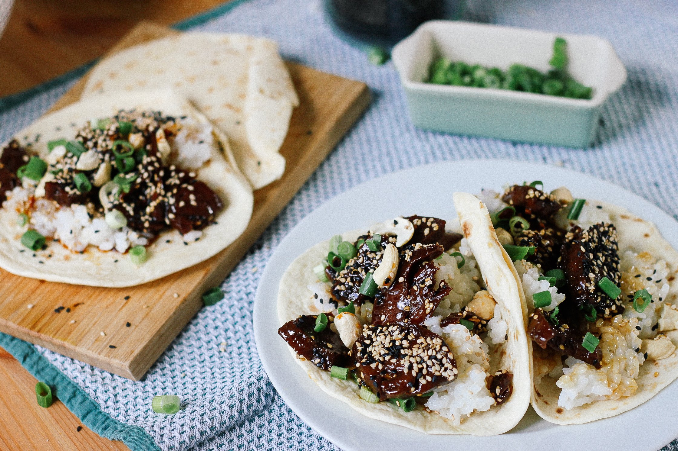Die Tacos sind bereit zum Essen