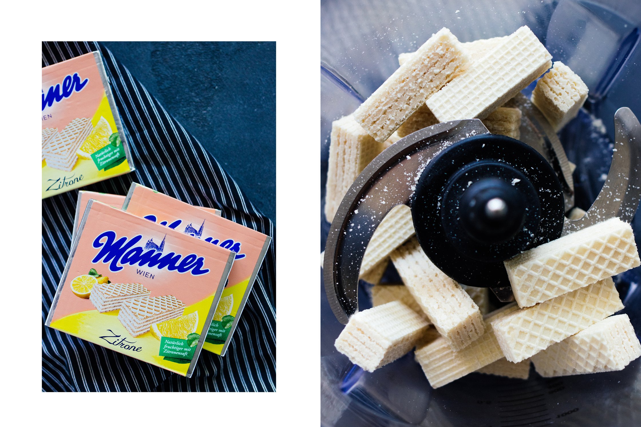 Manner Waffeln im Mixer