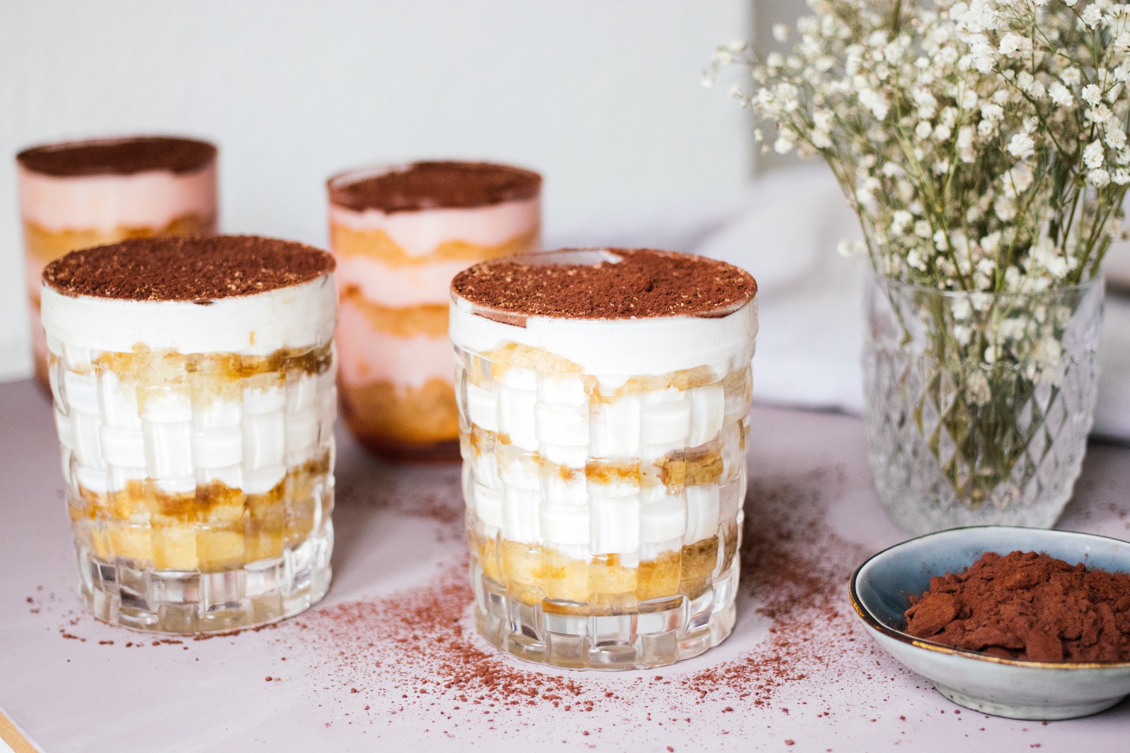 vegan tiramisu in a jar