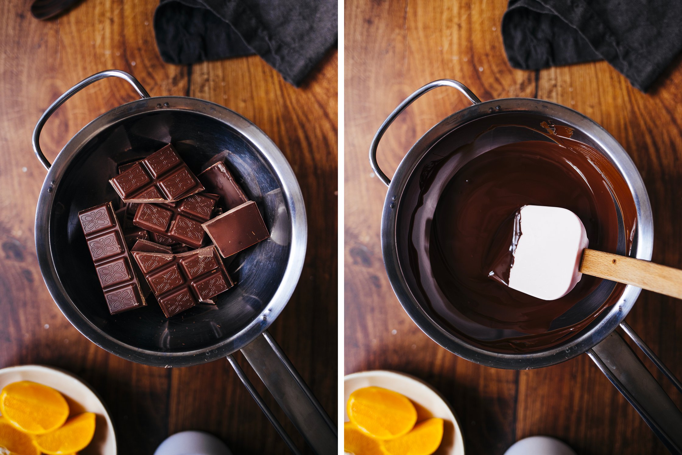 melting vegan chocolate