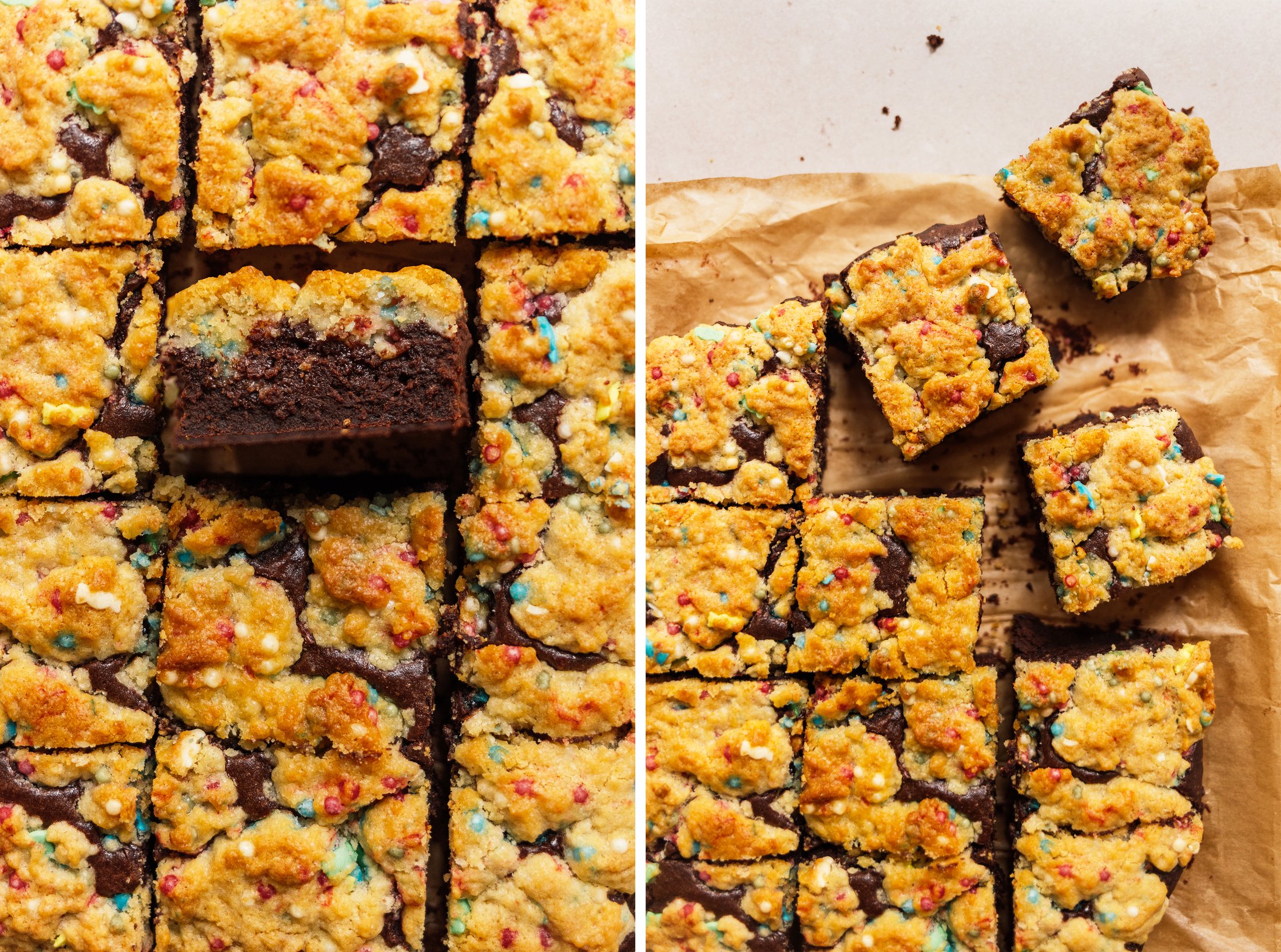 vegan birthday brookies