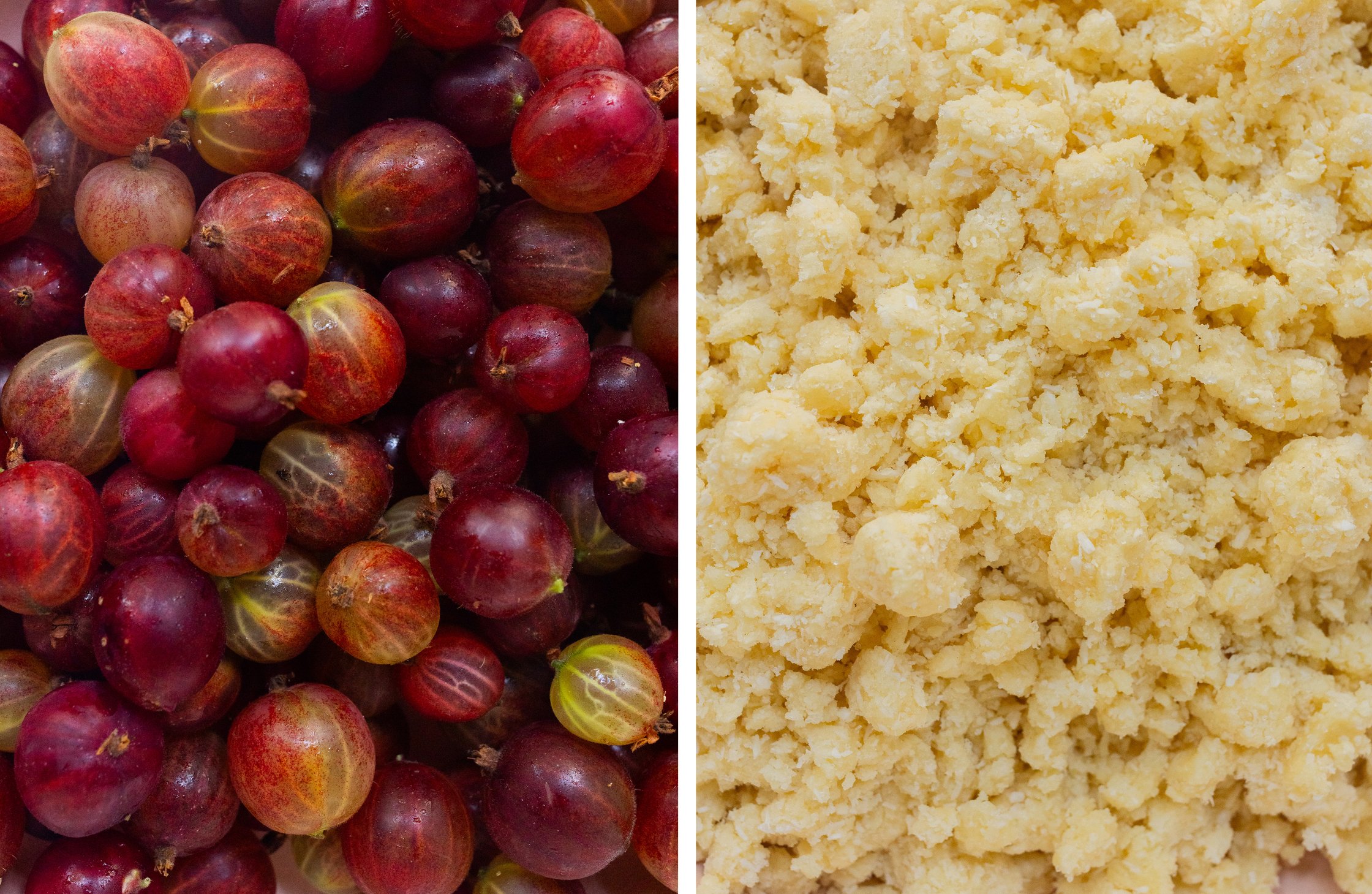 Stachelbeeren und Streusel