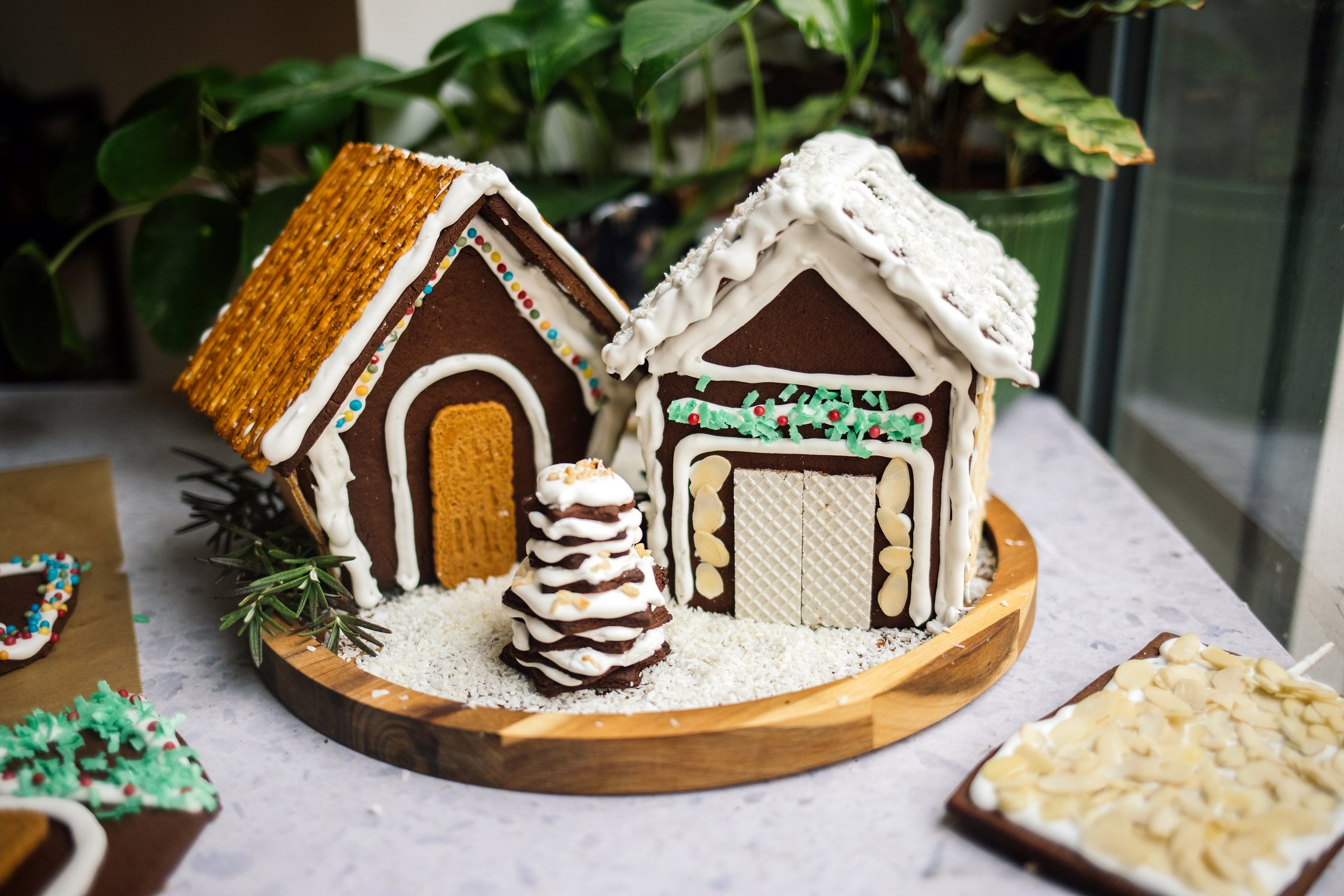 fertiges veganes lebkuchenhaus DIY