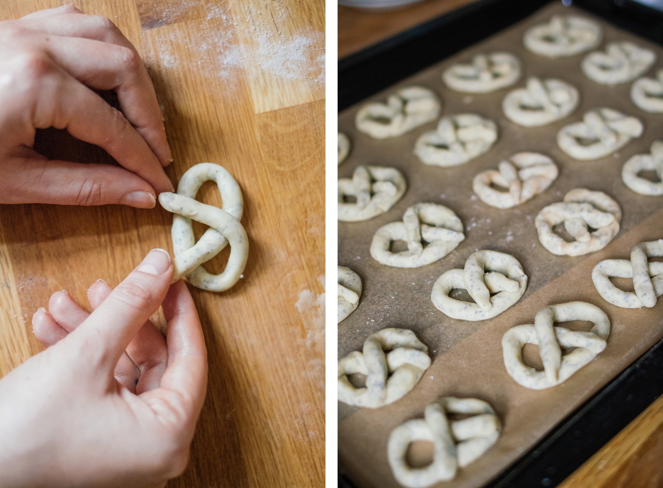vegan lemon and poppy seed cookies before baking