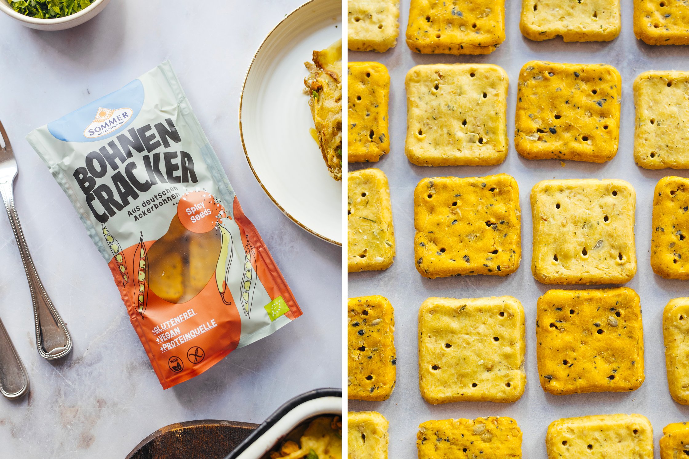 vegan bean cracker