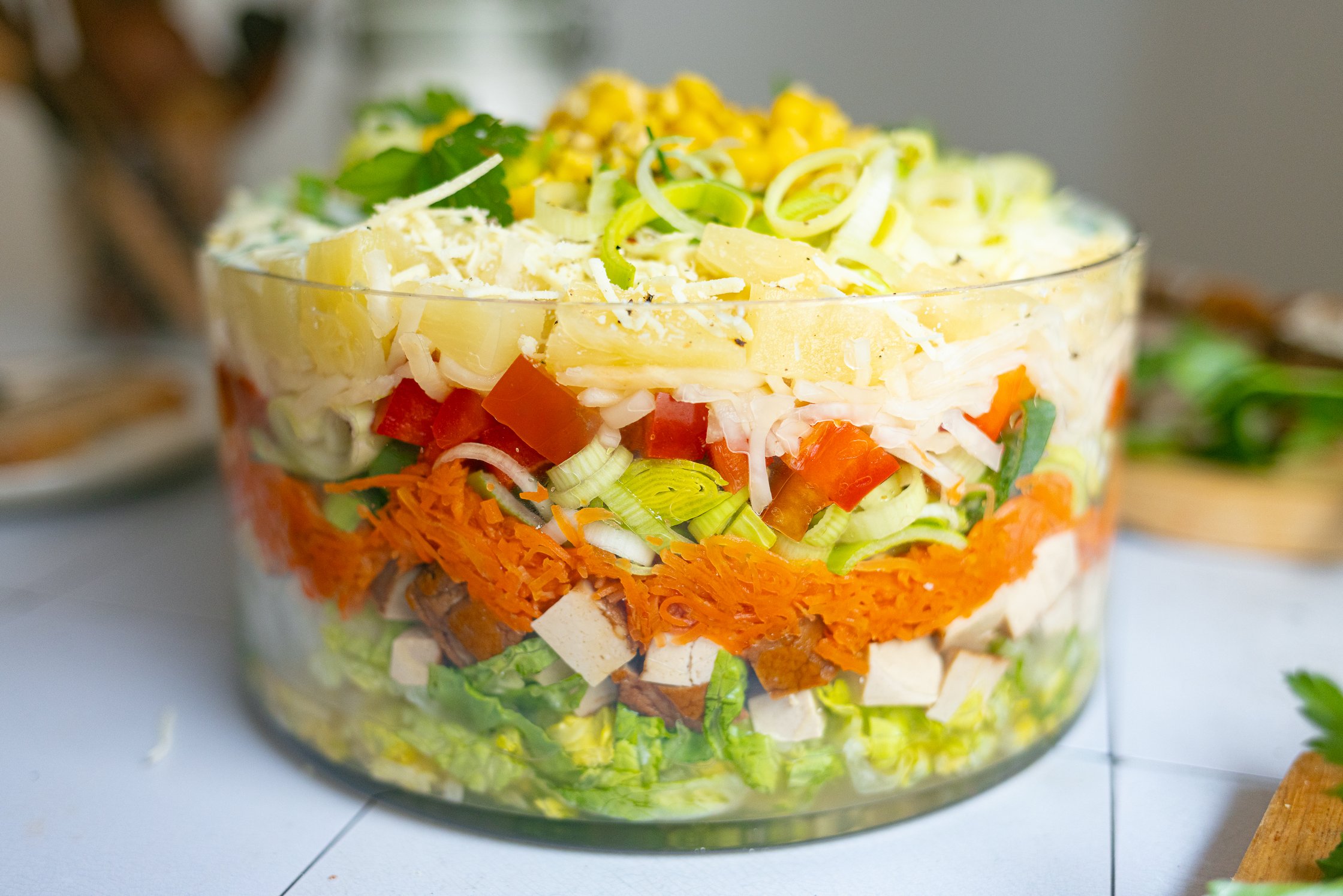 Finished salad.