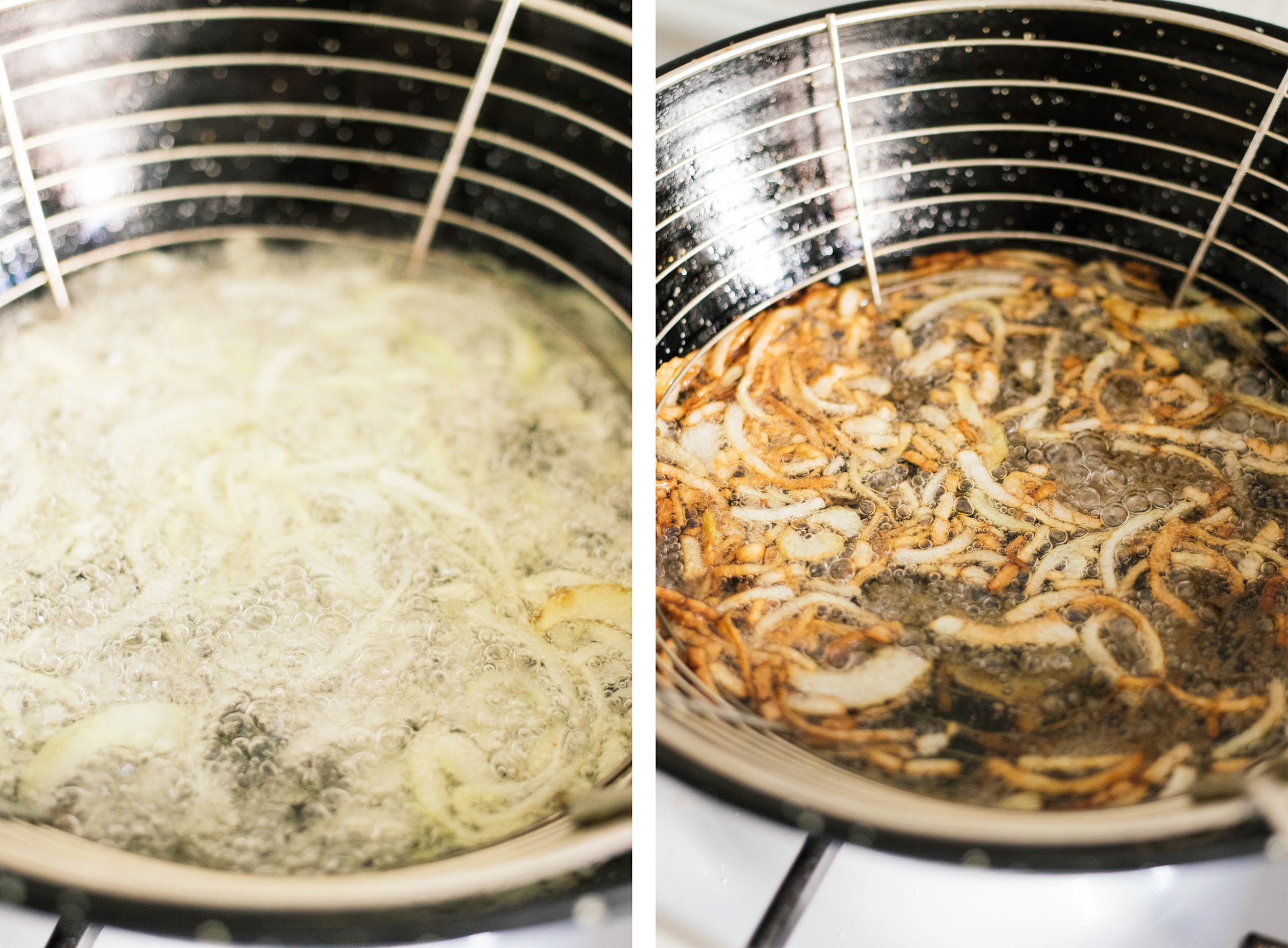 deep frying onions