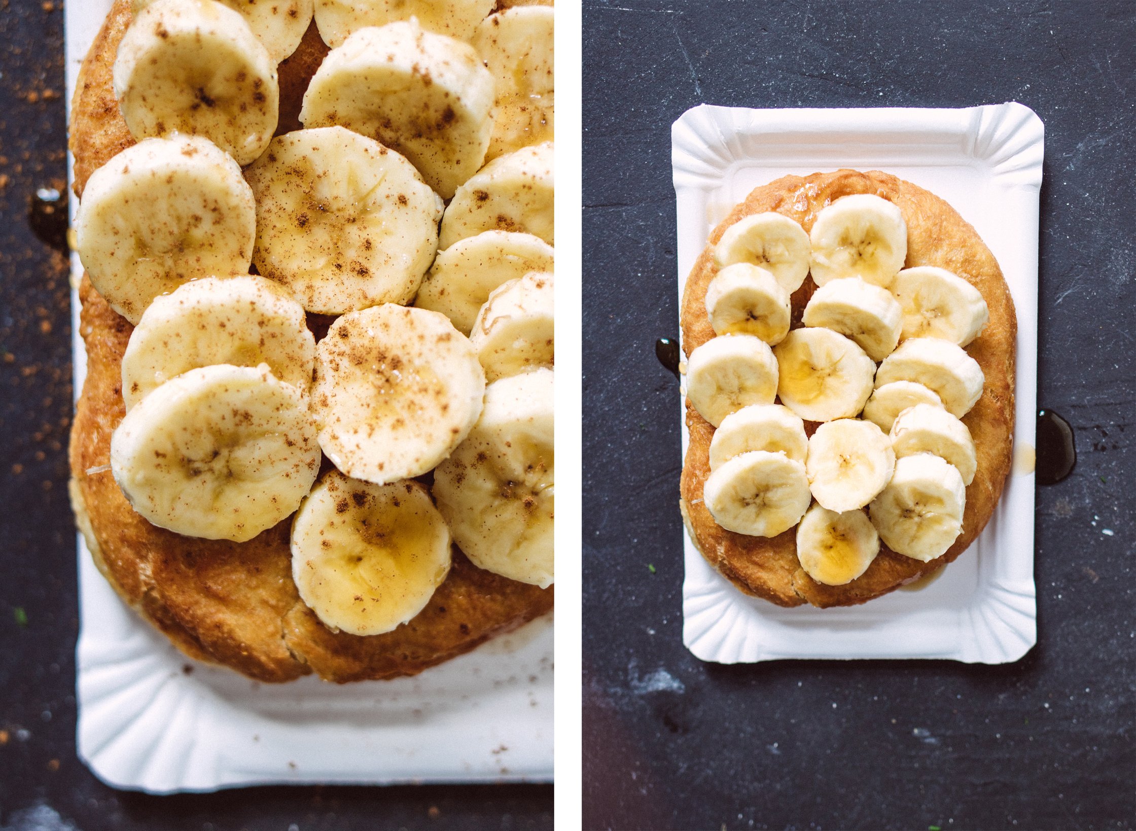 vegan langos with banana