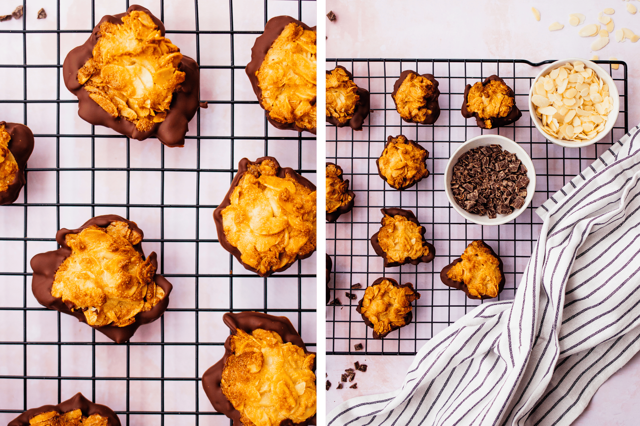 vegan florentines with chocolate