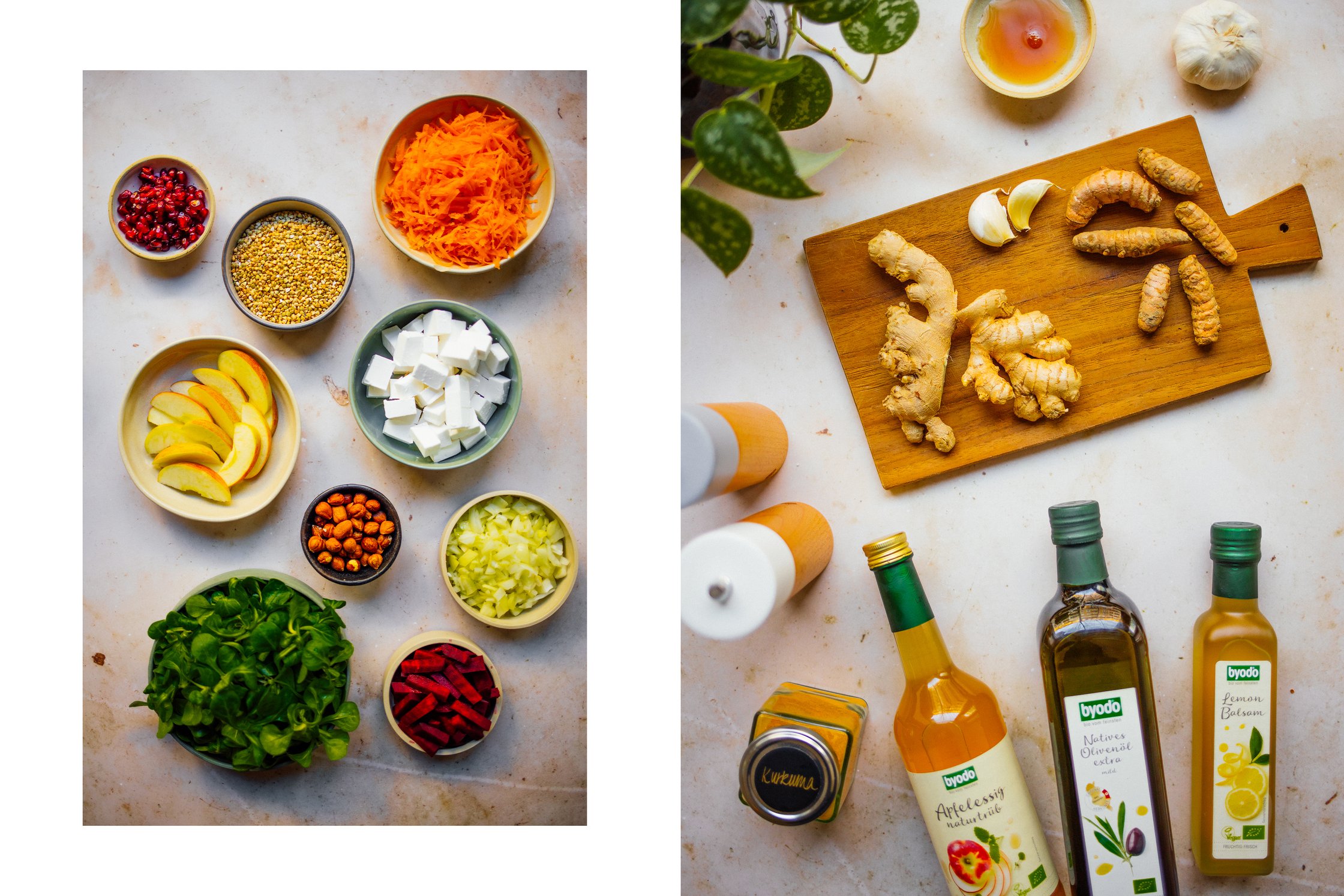 Zutaten für die Bowl und das Dressing